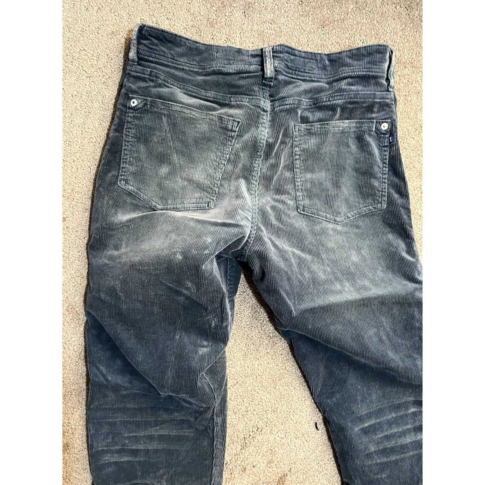 Anthropologie VINTAGE Anthropologie PILCRO CORDUROY JEANS DENIM BLUE SZ 27 Slim Boyfriend Crop Womens Jeans Stretch 90s Size 27" / US 4 / IT 40 - 4 Thumbnail