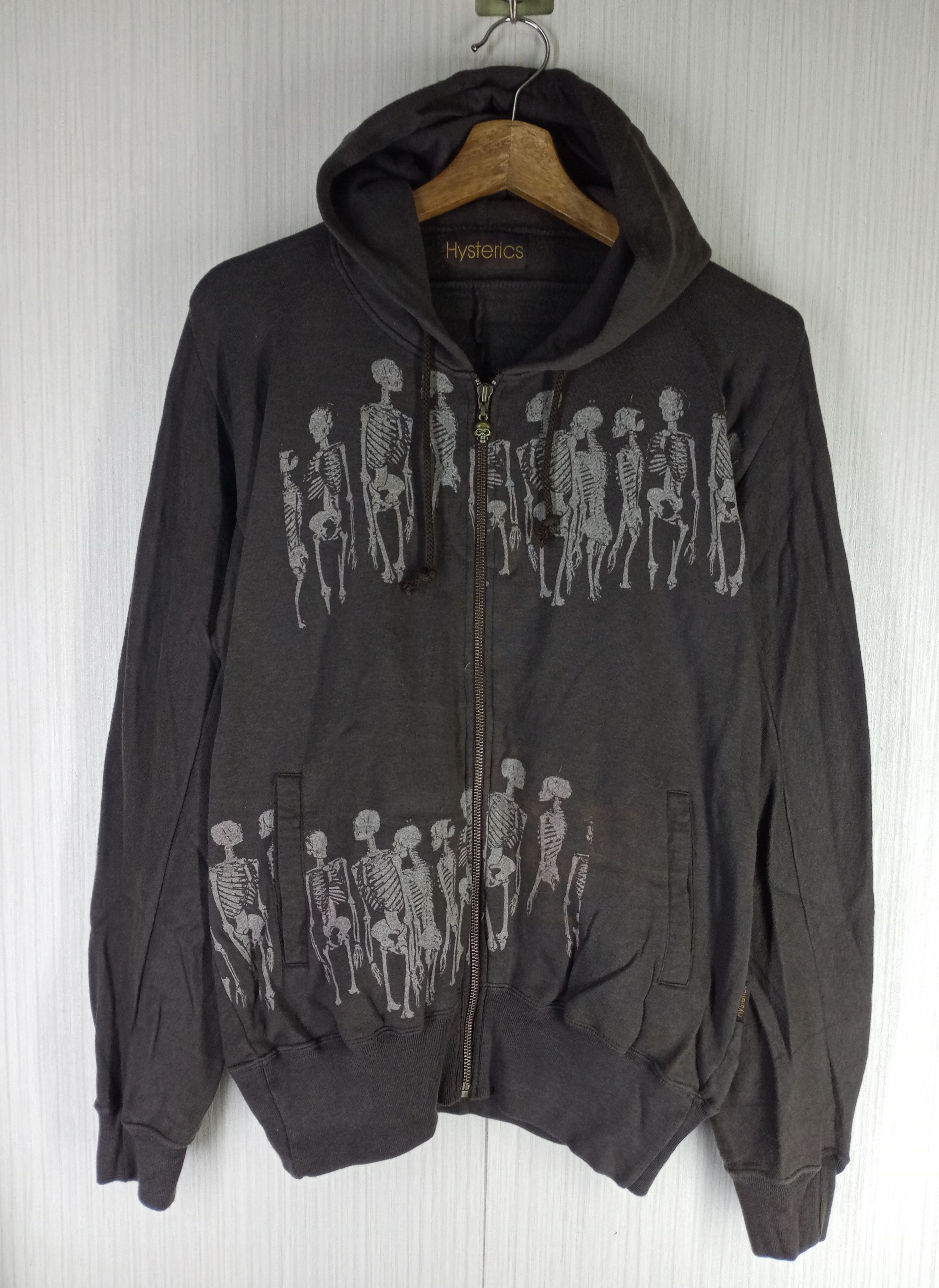 Hysteric Glamour Rare Vintage Hysteric Glamour Skeleton Zipper Hoodie Size US M / EU 48-50 / 2 - 1 Thumbnail