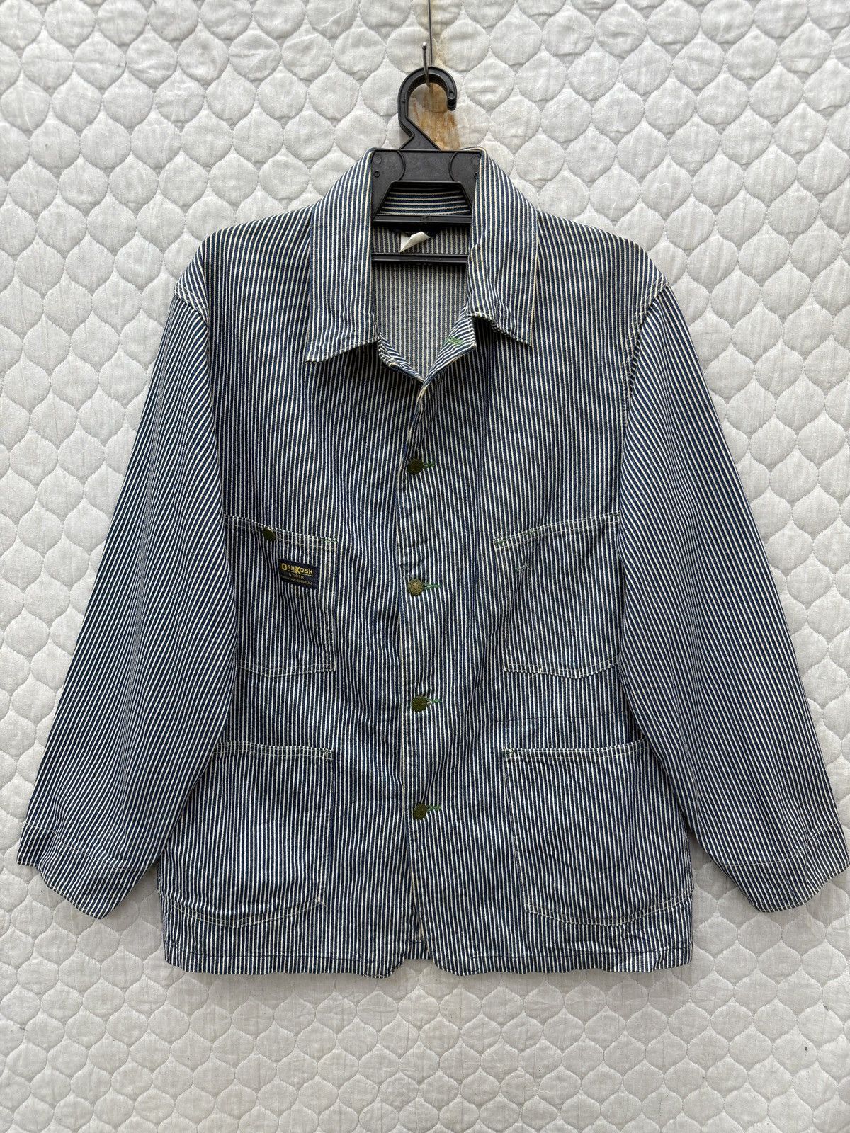 Oshkosh 💥🔥💥ARCHIVE VTG 70’s OSHKOSH HICKORY BLUE CHORE JACKET Size US M / EU 48-50 / 2 - 1 Thumbnail