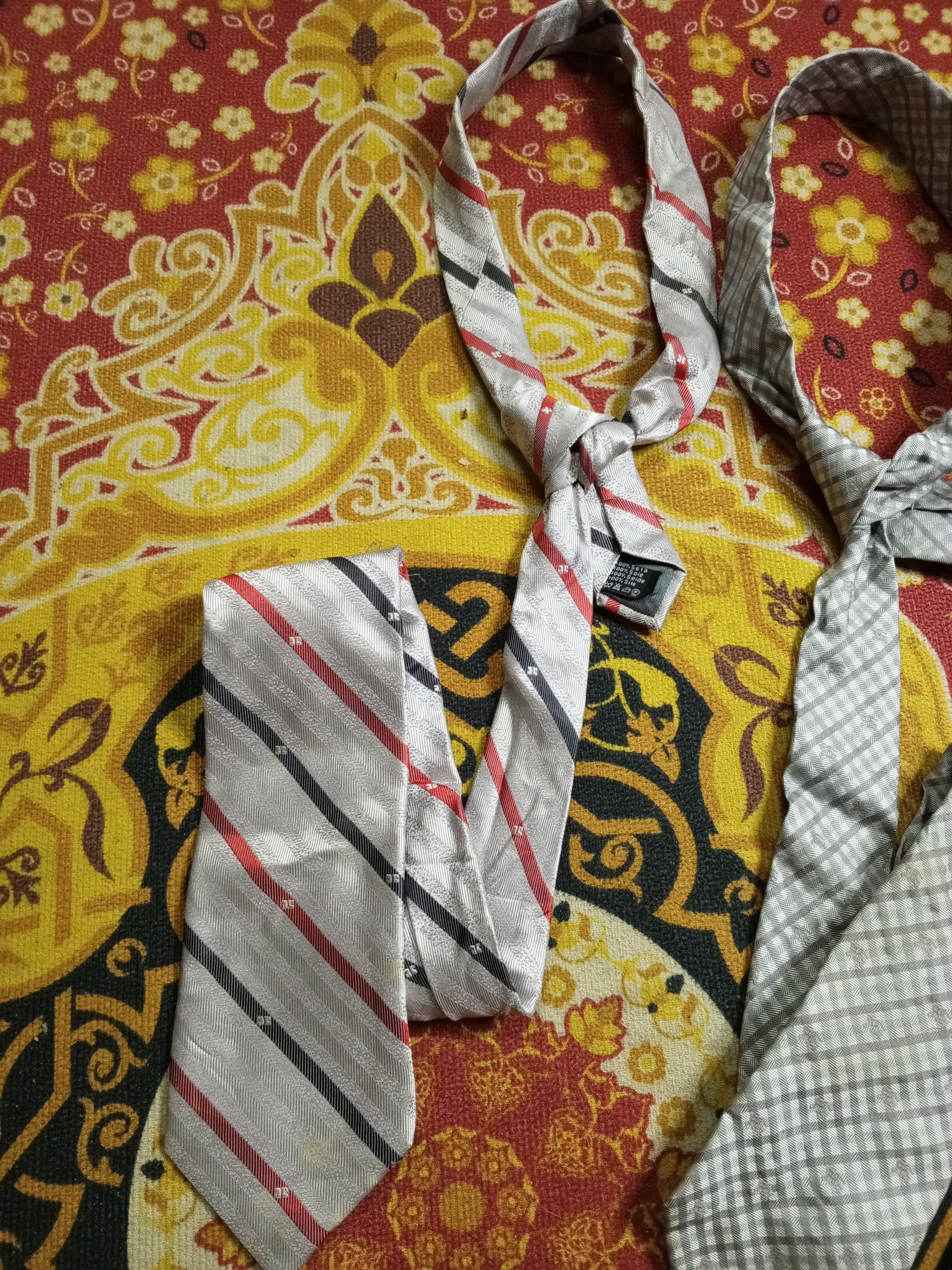 Designer 3 TIE(BURBERRY / COURREGES / LONCCHAMP ) Size ONE SIZE - 4 Thumbnail