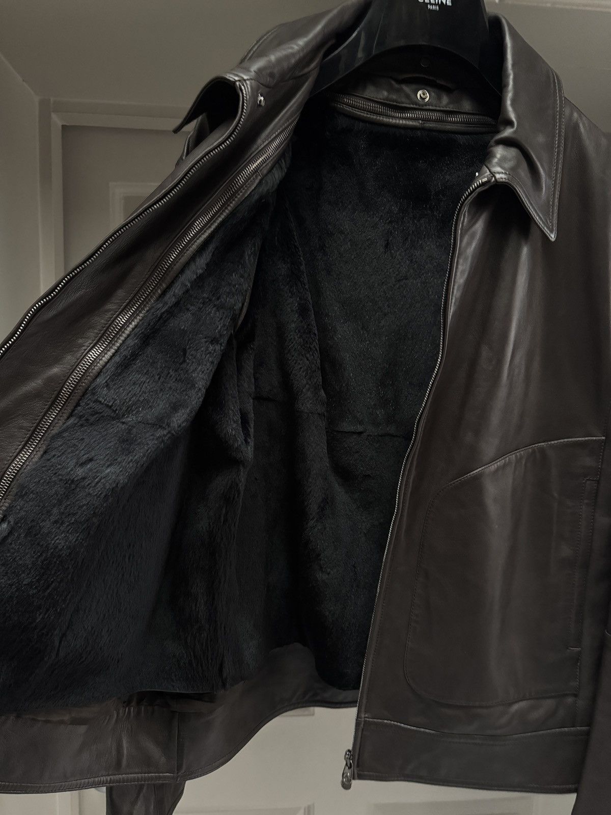 Armani Collezioni Armani Collezioni Men’s Brown Lambskin Leather Jacket IT 52 Size US L / EU 52-54 / 3 - 10 Thumbnail