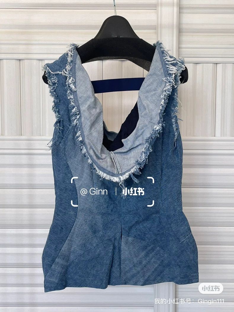 Comme des Garcons Comme Des Garcons Denim deconstructed vest suspender Size S / US 4 / IT 40 - 2 Thumbnail
