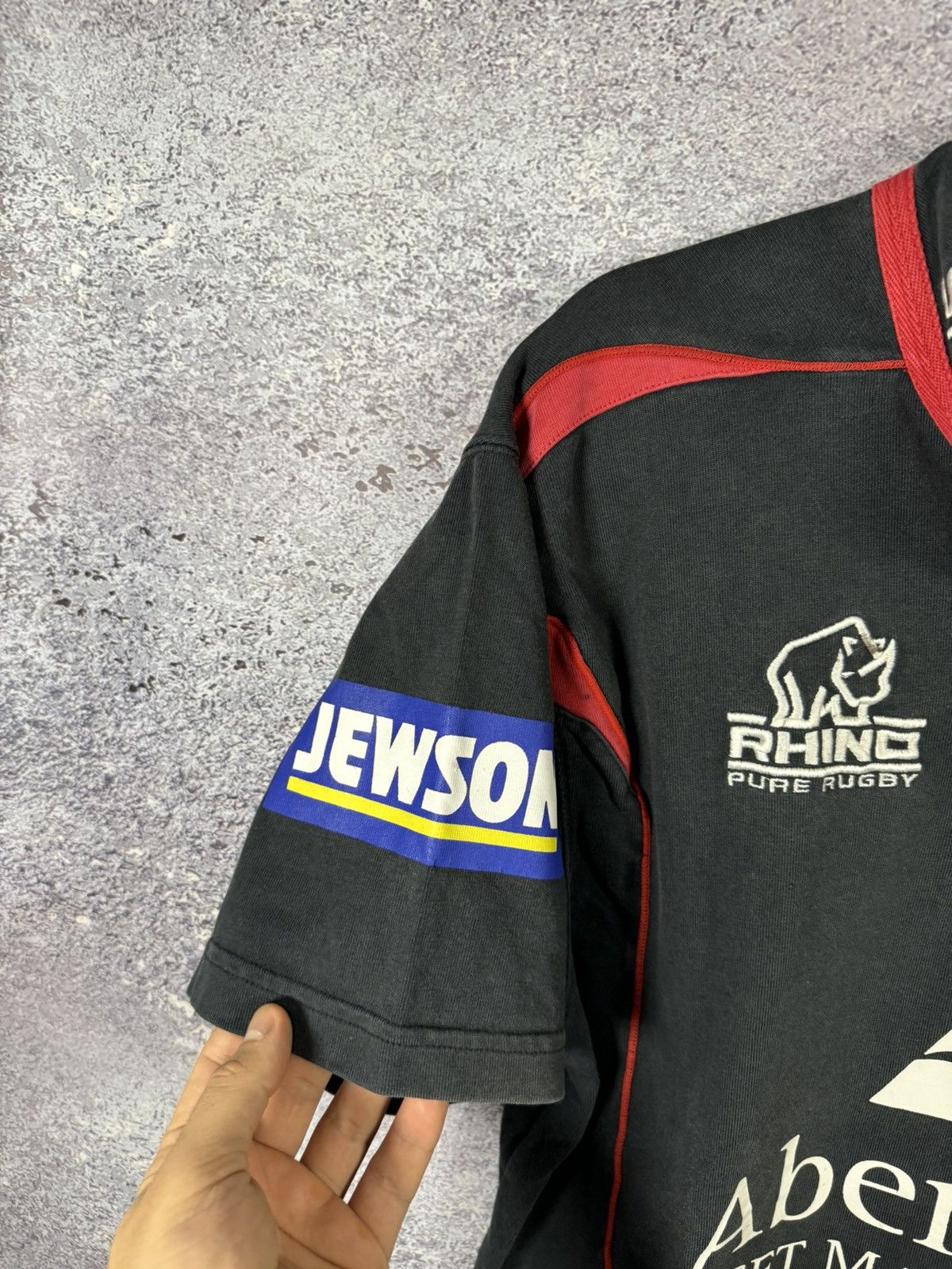 Vintage Edinburgh Union 2009 Black Rhino Rugby Jersey Maillot L sz Size US L / EU 52-54 / 3 - 6 Thumbnail