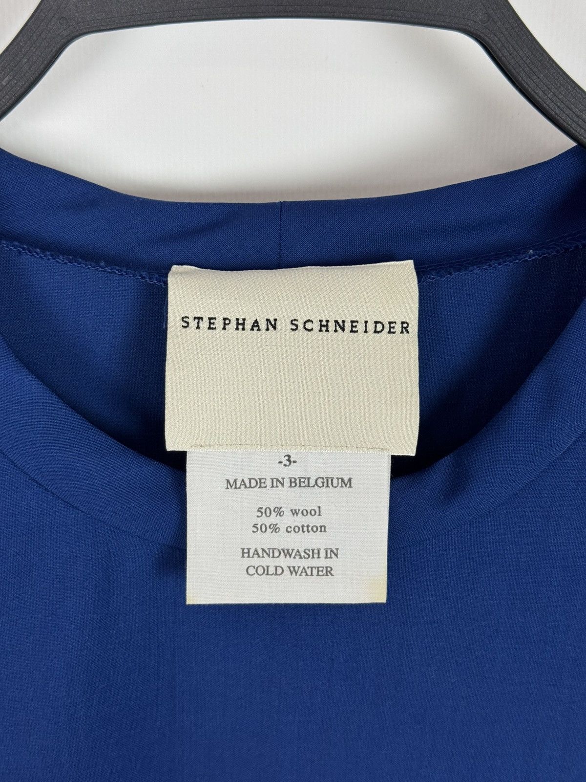 Stephan Schneider Stephan Schneider Wool Blend Basic Blue T-Shirt Size M / US 6-8 / IT 42-44 - 4 Thumbnail