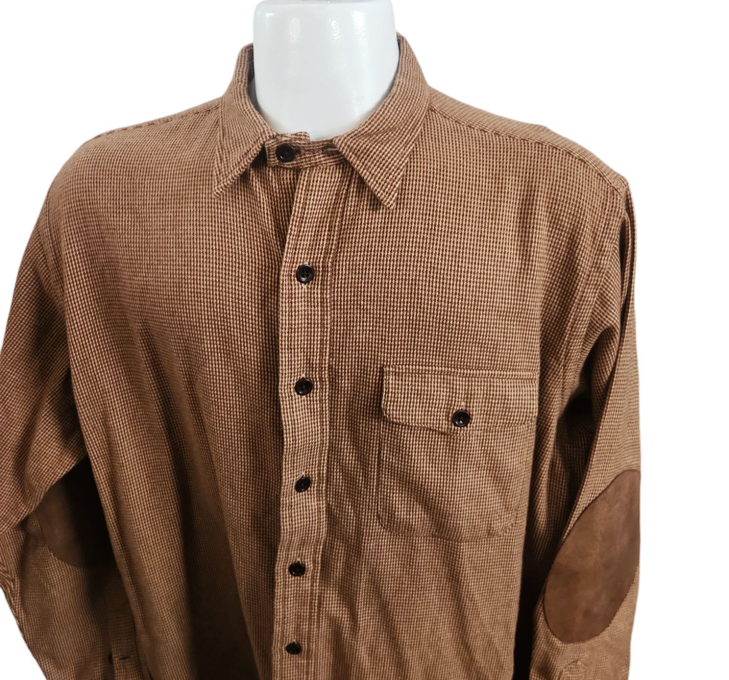 Designer × Polo Ralph Lauren × Vintage Polo Ralph Lauren Bowen Flannel Button Suede Elbow Patches Size US L / EU 52-54 / 3 - 4 Thumbnail