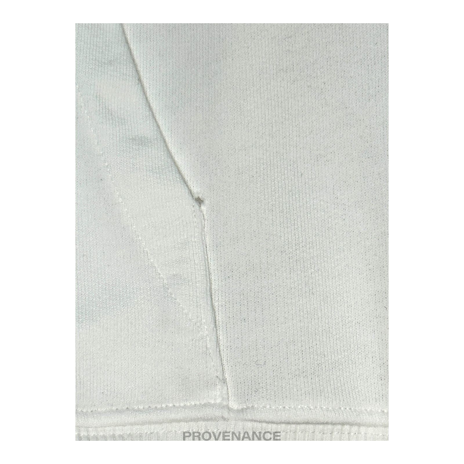 🔴 Saint Laurent Paris SLP Logo Hoodie - White