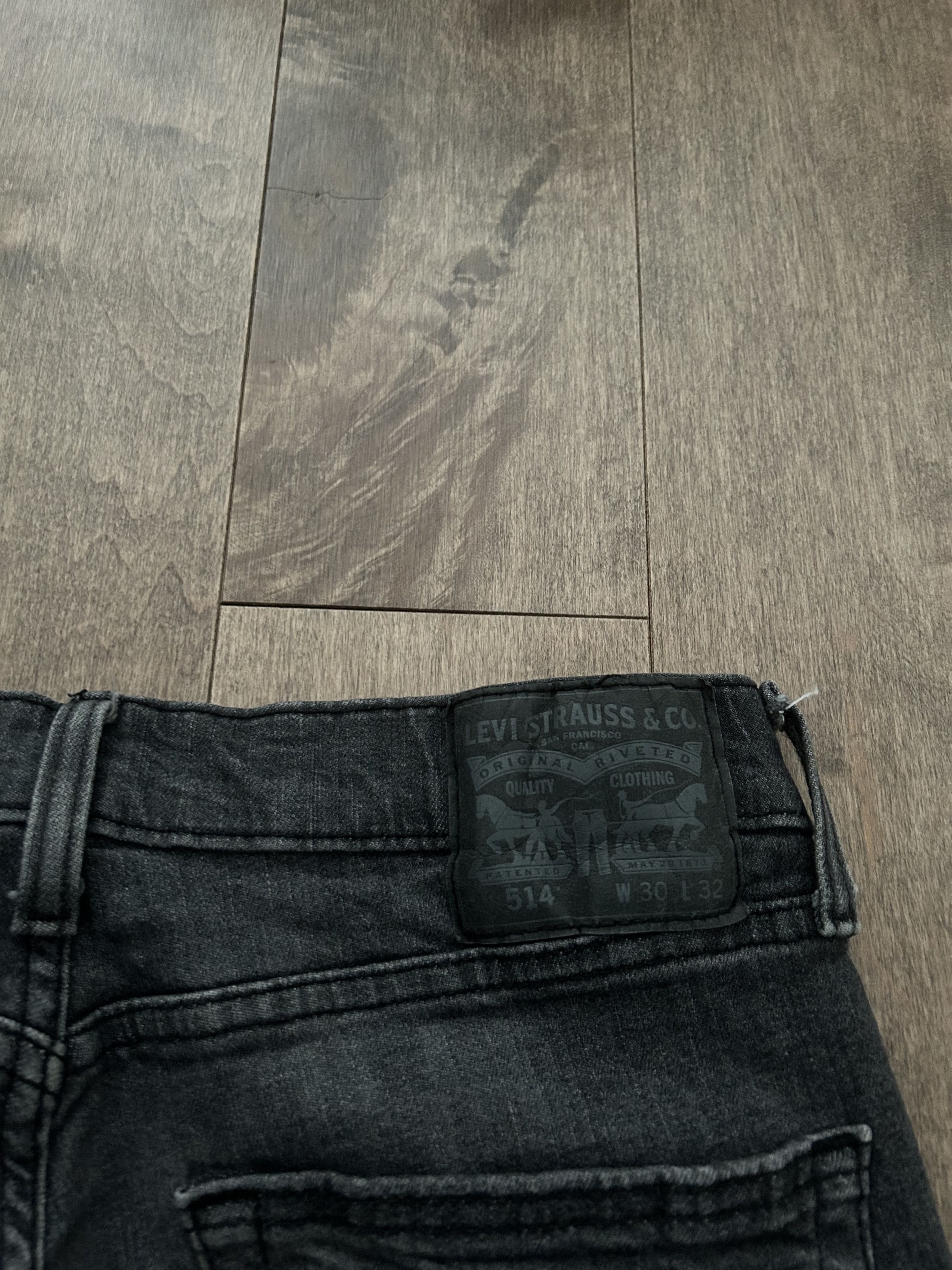 Levi's Levi Black/Charcoal 514 Jeans Size US 29 - 3 Thumbnail