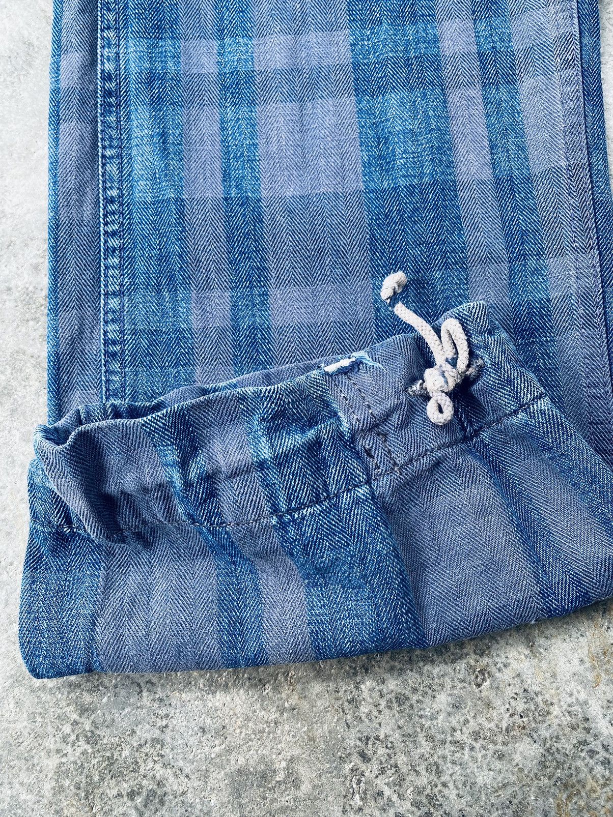 Indigo Vintage Reproduction Label Indigo Herringbone Pants Size US 33 - 14 Thumbnail