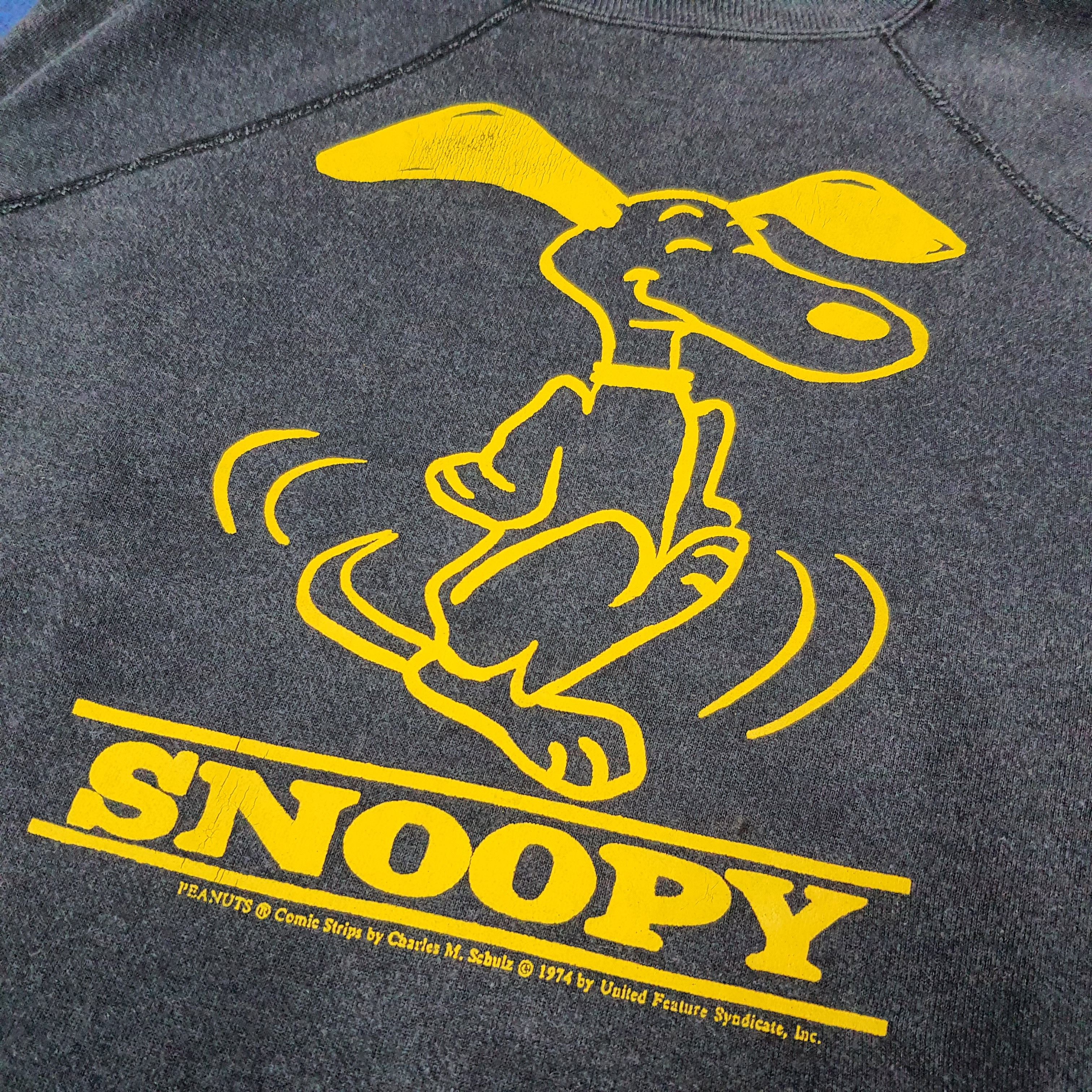 Hanes Vintage 90s Snoopy Peanuts Sweatshirt Hanes USA C278N6 Size US M / EU 48-50 / 2 - 2 Thumbnail