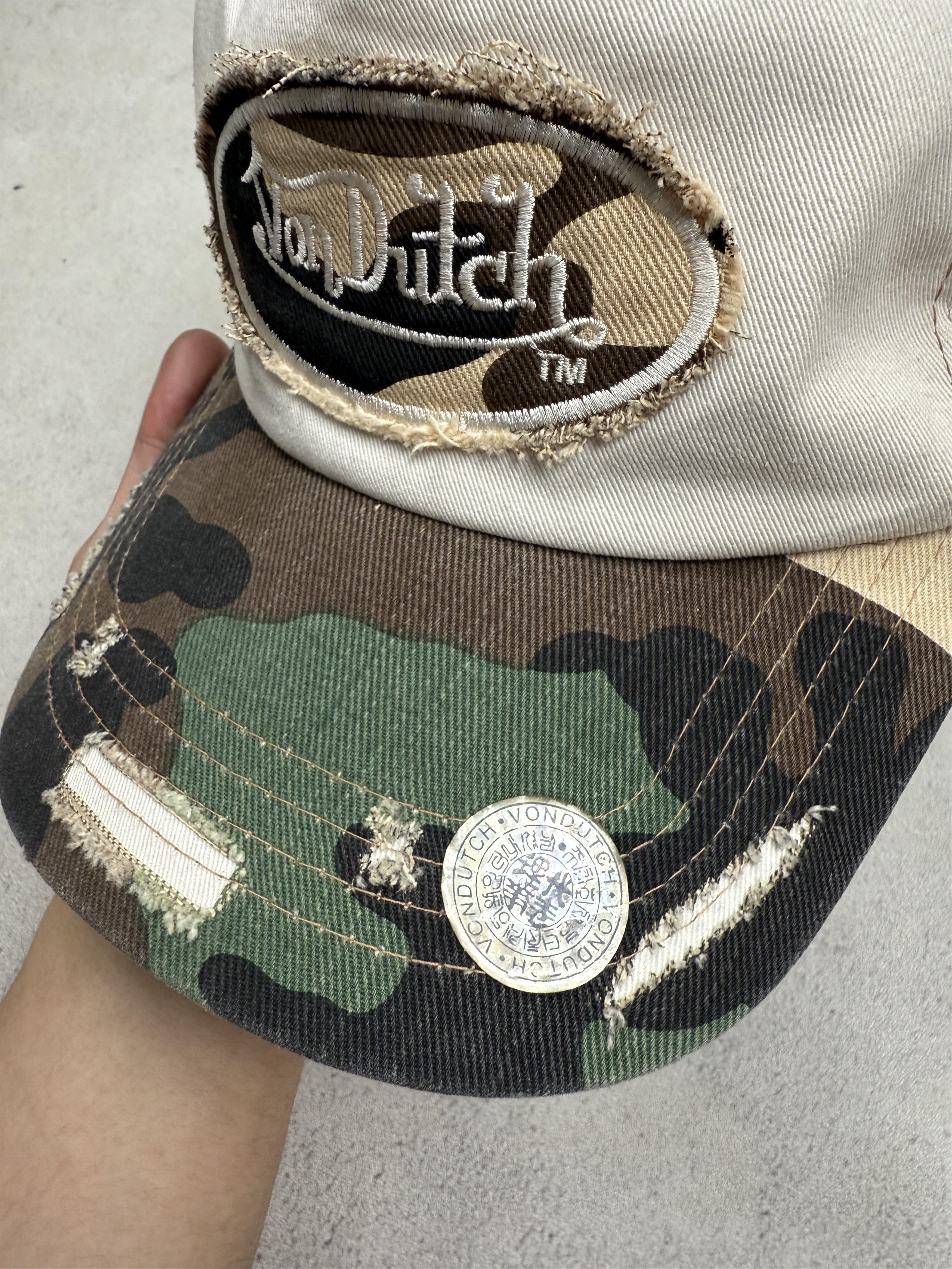 Von Dutch Von Dutch Trucker Hat Cap Camo Distressed Size ONE SIZE - 8 Thumbnail