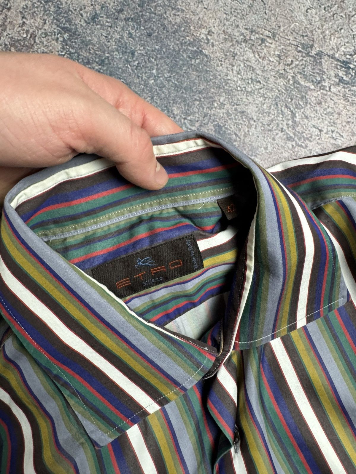 Etro Etro Multicolor Striped Button Down Shirt Italian Size 42 Size US M / EU 48-50 / 2 - 11 Thumbnail