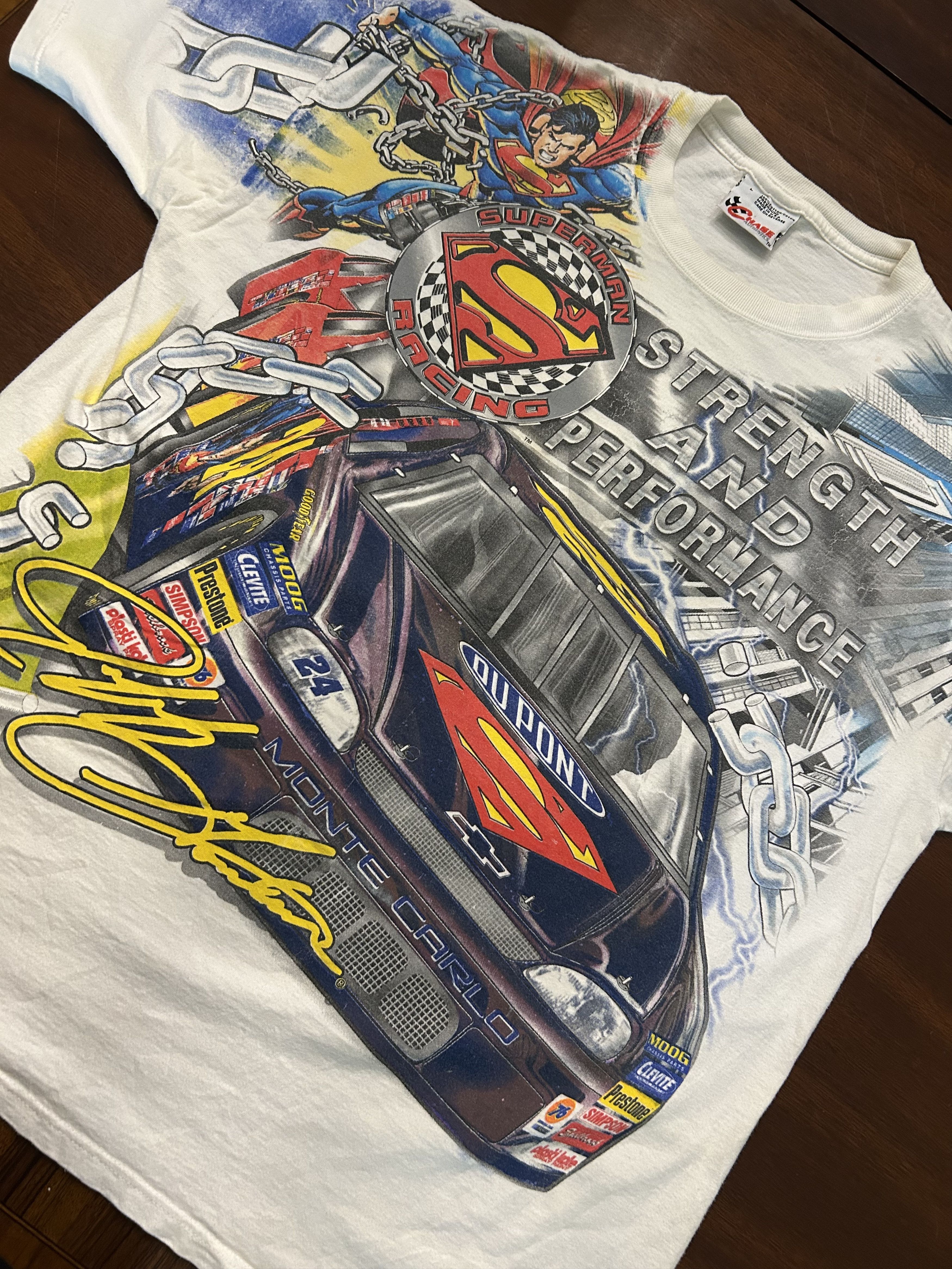 Chase Authentics Jeff Gordon Superman Shirt Beige Chase NASCAR Racing size L Size US L / EU 52-54 / 3 - 2 Thumbnail