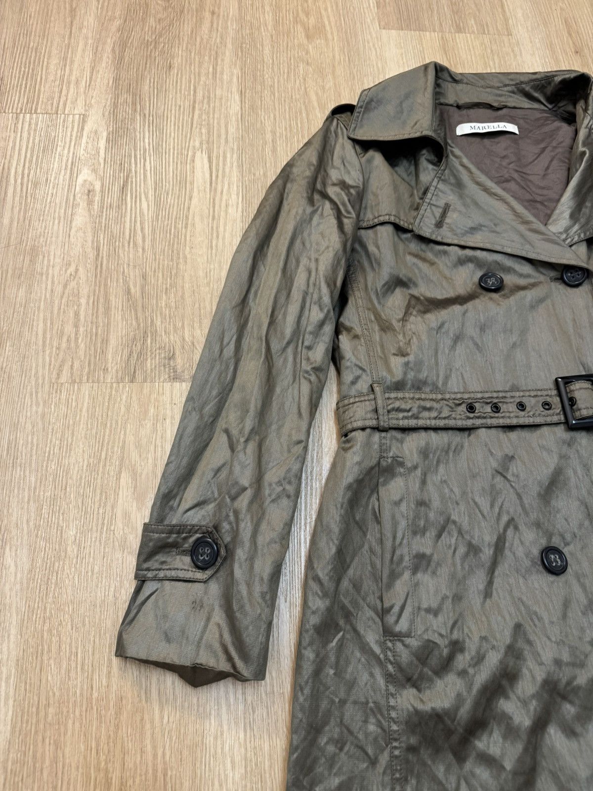 Marella Marella Double Breasted Trench Coat Belt M Size M / US 6-8 / IT 42-44 - 5 Thumbnail