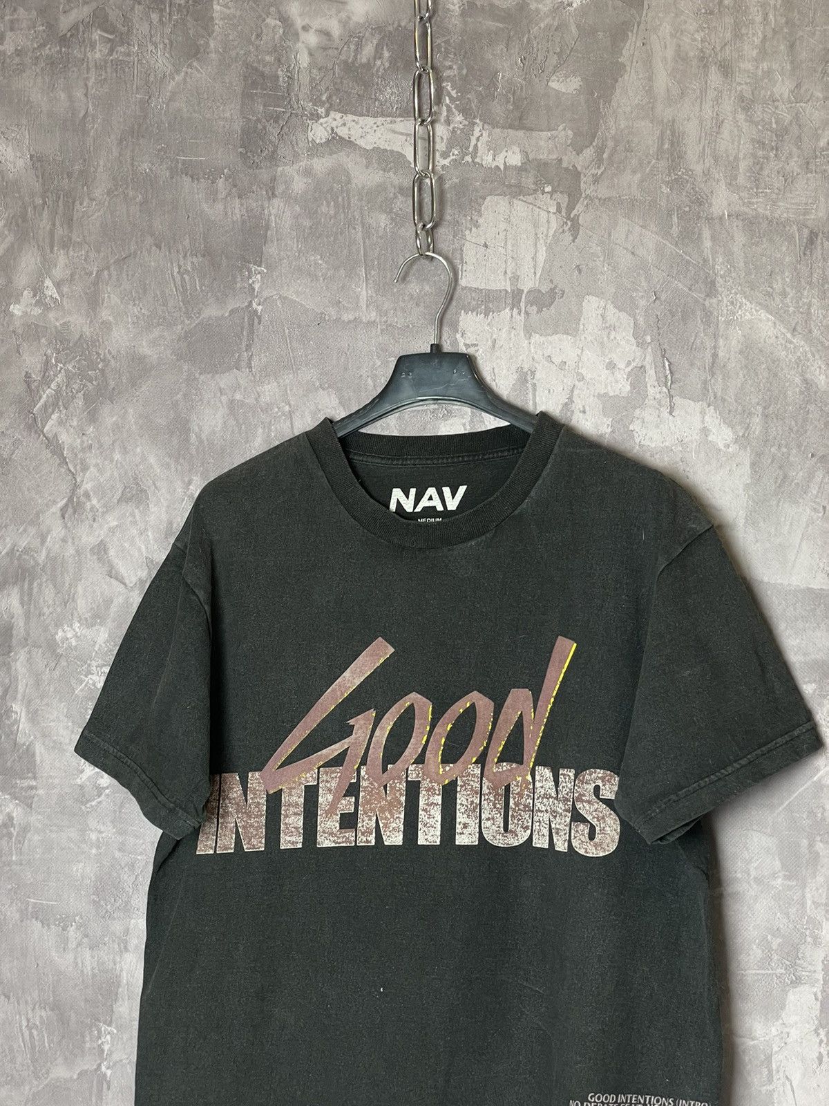 NAV × Rap Tees × Vlone Good Intentions Doves Hip Hop Rap Tour Merch Tee in Black M Size US M / EU 48-50 / 2 - 3 Thumbnail