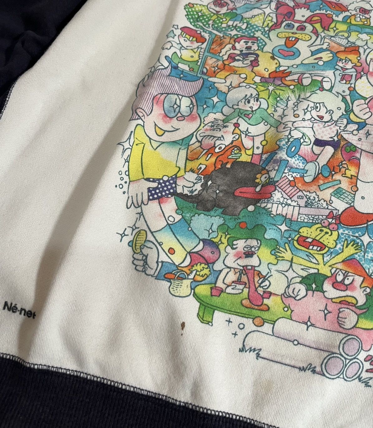 Issey Miyake Vintage ne-net two tone doraemon inspired sweatshirt Size US S / EU 44-46 / 1 - 2 Thumbnail
