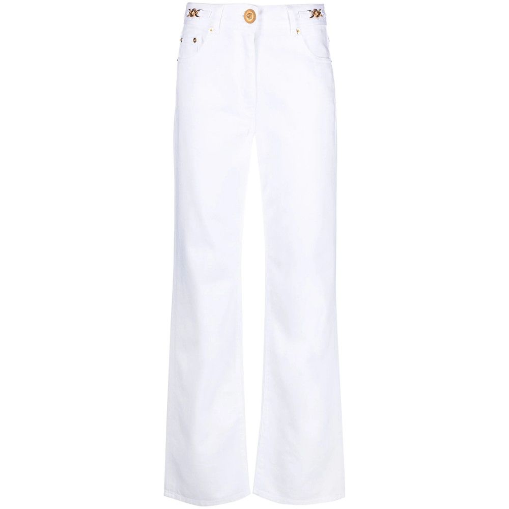 Versace Versace WHITE Denim - Straight-Leg Jeans Size 27" / US 4 / IT 40 - 1 Thumbnail