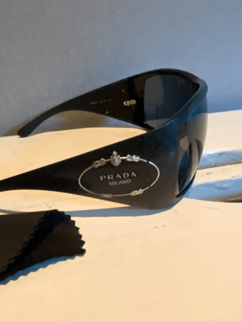 Prada PRADA Sunglasses Flame 2004 Star Mask Fire Chrome Silver Size ONE SIZE - 4 Thumbnail