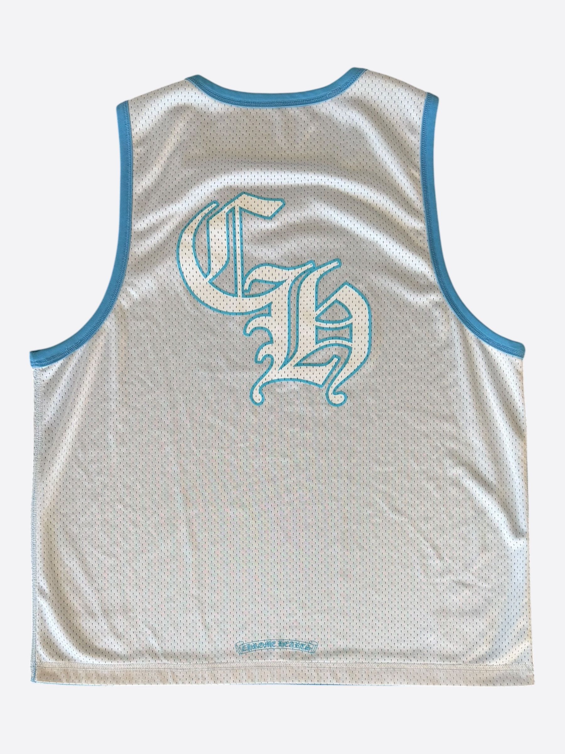 Chrome Hearts Chrome Hearts Blue & White Logo Reversible Mesh Jersey Size US M / EU 48-50 / 2 - 4 Thumbnail