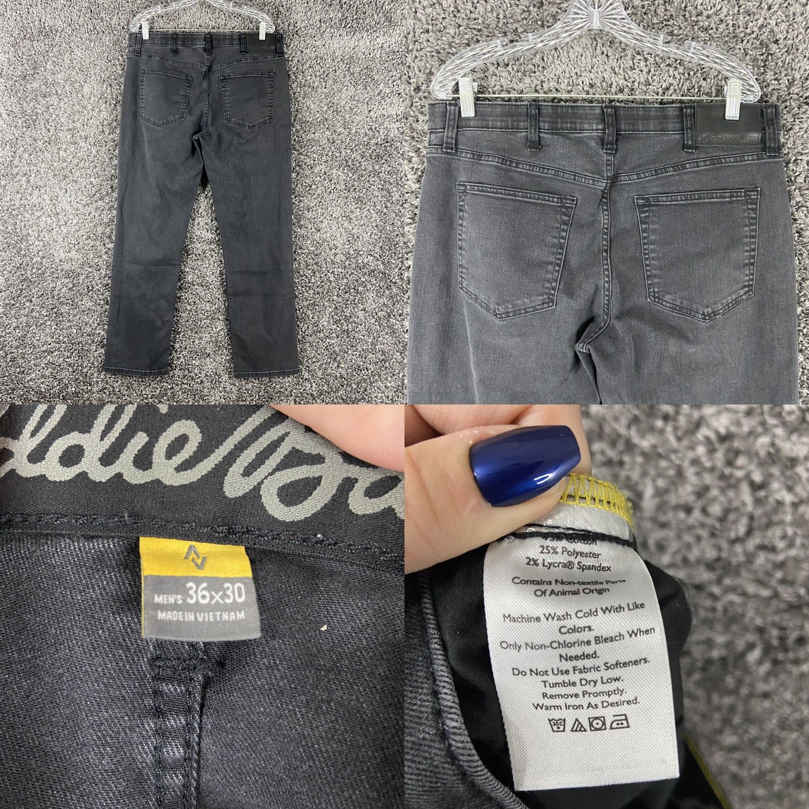 Eddie Bauer Eddie Bauer Straight Leg Jeans Black Men's 36x28 Size US 36 / EU 52 - 8 Thumbnail