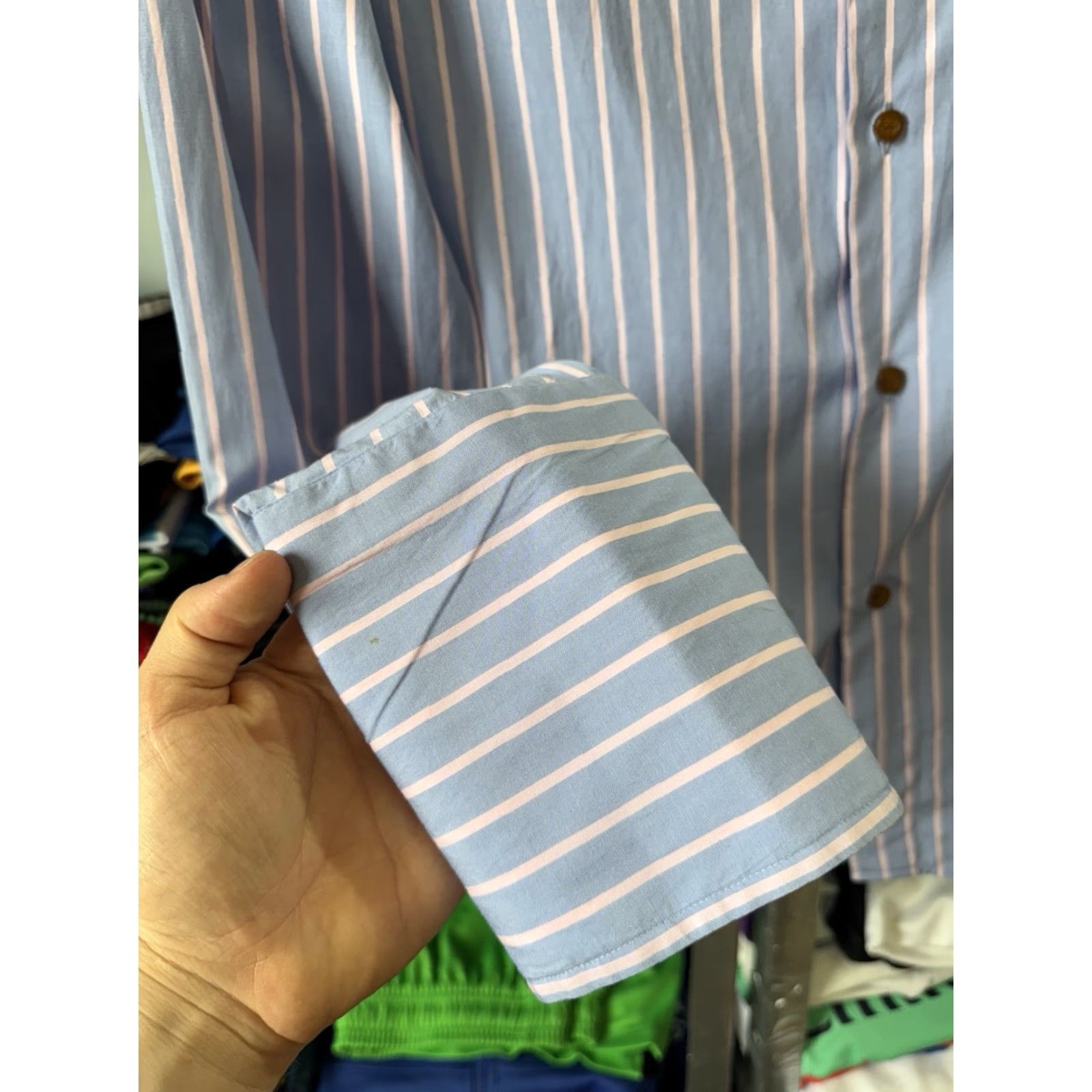 Vivienne Westwood VIVIENNE WESTWOOD MAN Shirt / Striped Slim Fit Blue Pink Long Sleeve Size S EU 46 III / 46 / small Mens Size US S / EU 44-46 / 1 - 4 Thumbnail