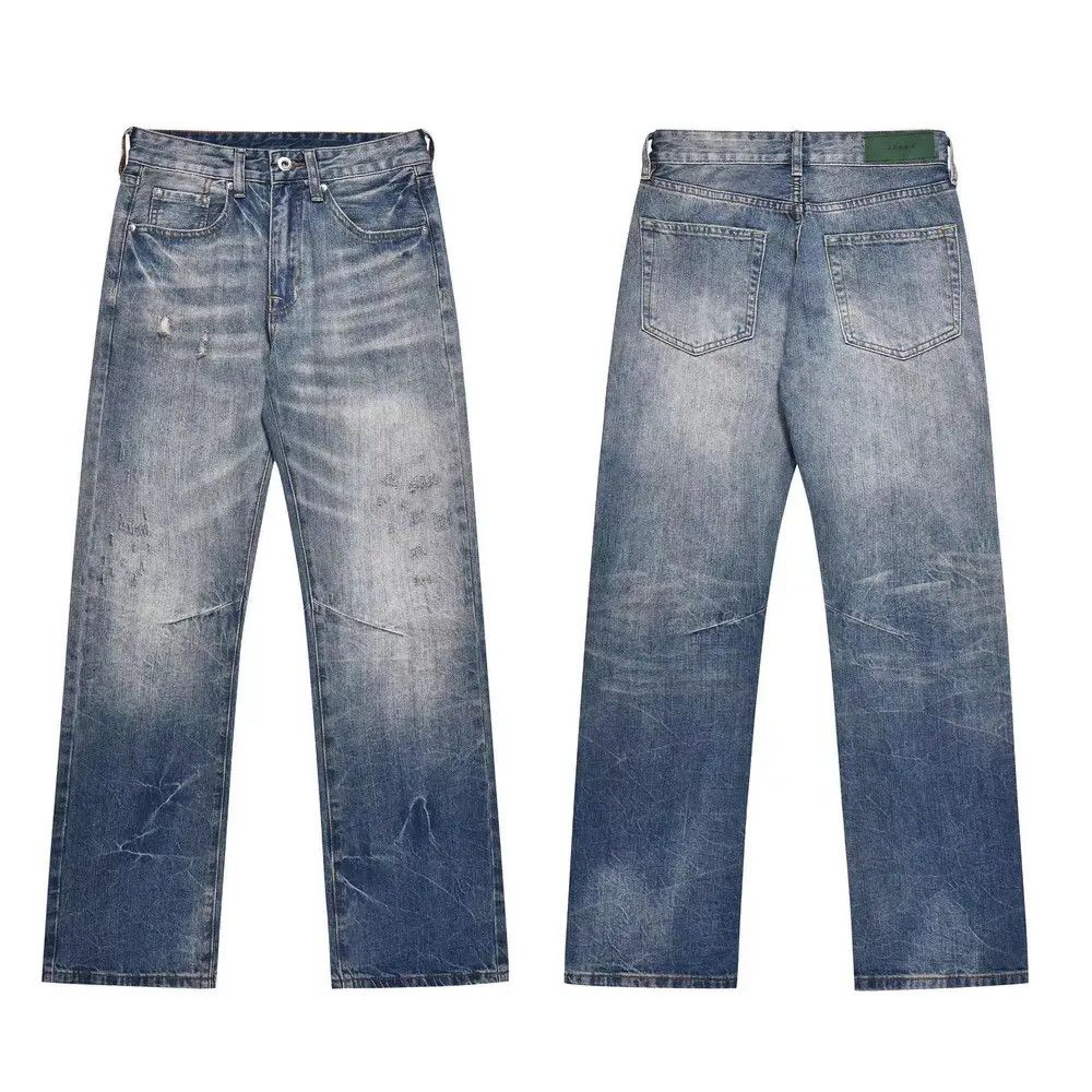 Japanese Brand × Jean Retro hip hop casual street ripped jeans Size US 33 - 3 Thumbnail