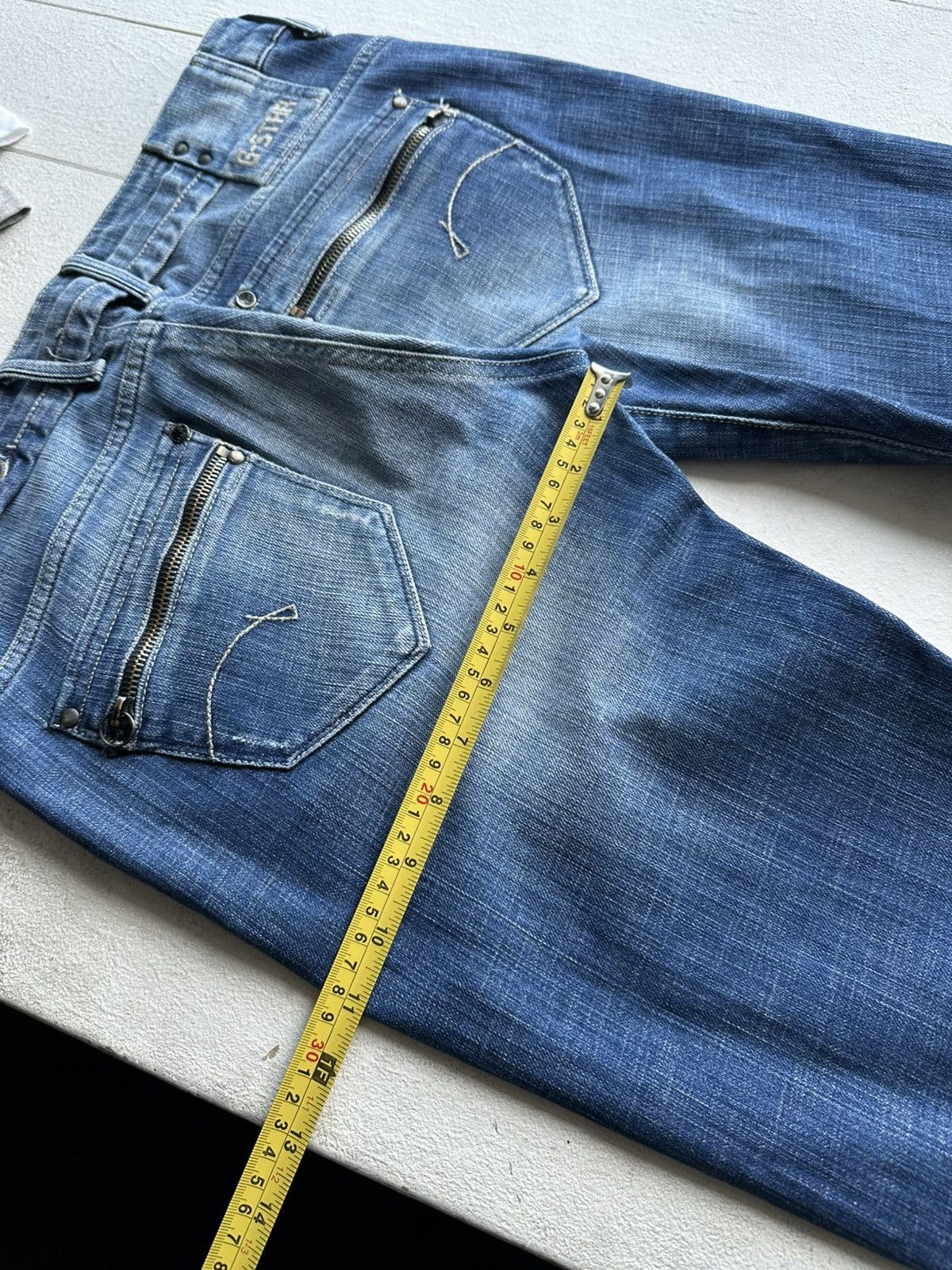G-Star 🚨VNTG G STAR RAW BLUE FADED RARE AVANT GARDE JEANS Y2K Size 30" / US 8 / IT 44 - 16 Thumbnail