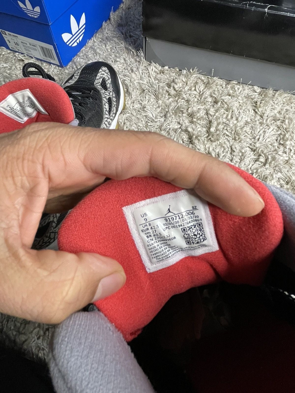 Jordan Brand Jordan 11 Low IE Black Cement Size US 9 / EU 42 - 8 Thumbnail