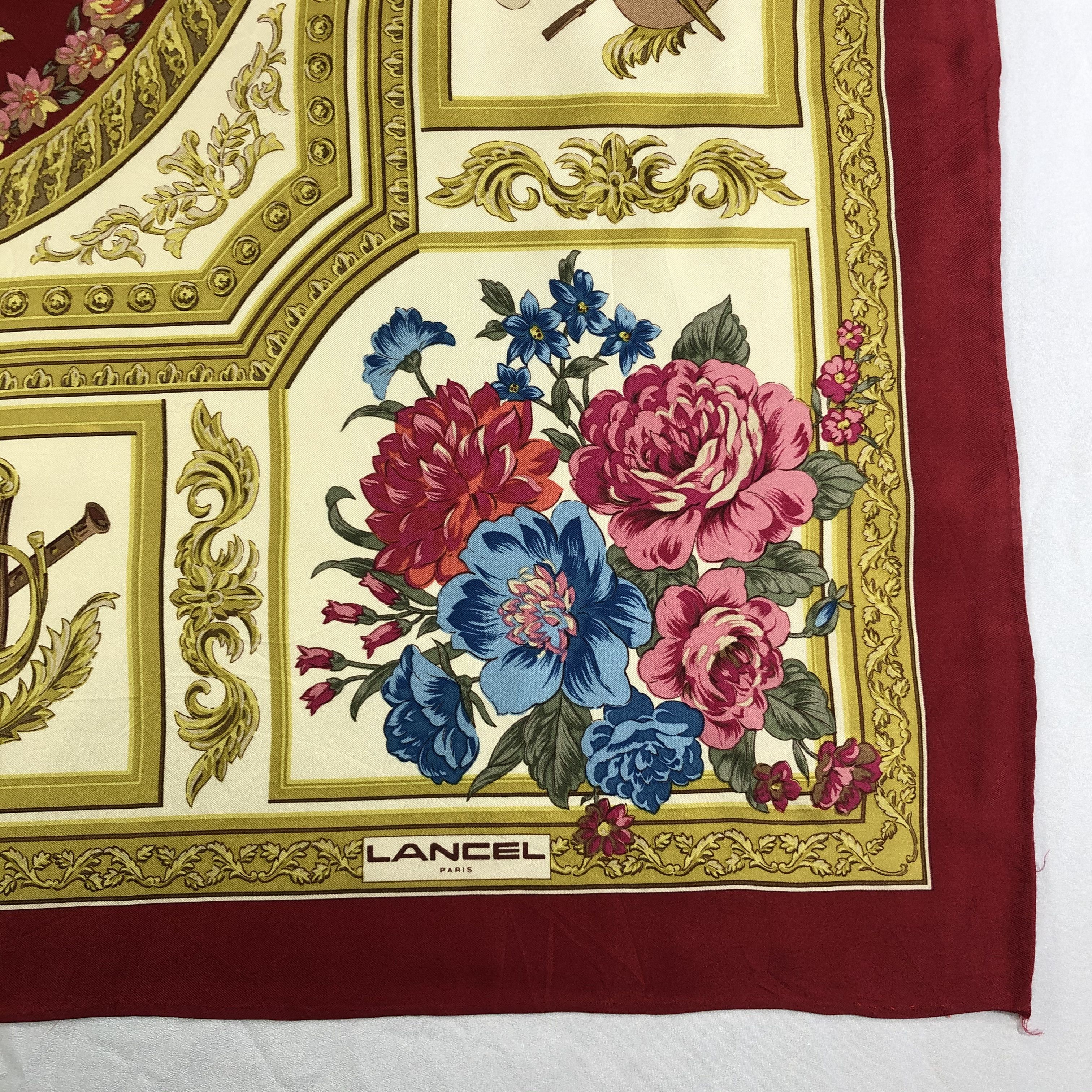 Lancel × Vintage Vintage Lancel Silk Scarf Size ONE SIZE - 4 Thumbnail