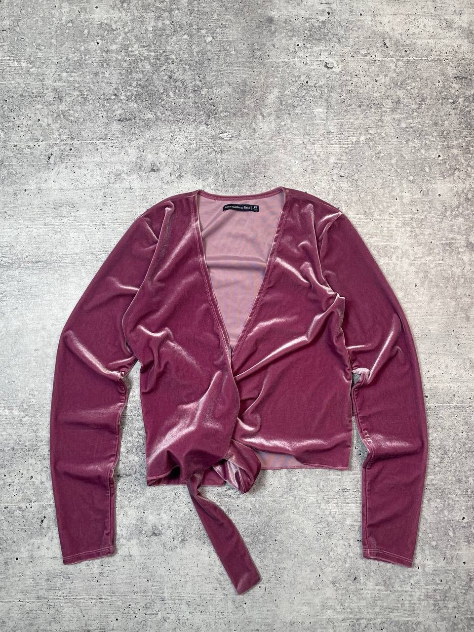 Abercrombie & Fitch Vintage Abercrombie And Fitch Velour Babydoll Top Y2K Size XS / US 0-2 / IT 36-38 - 1 Thumbnail
