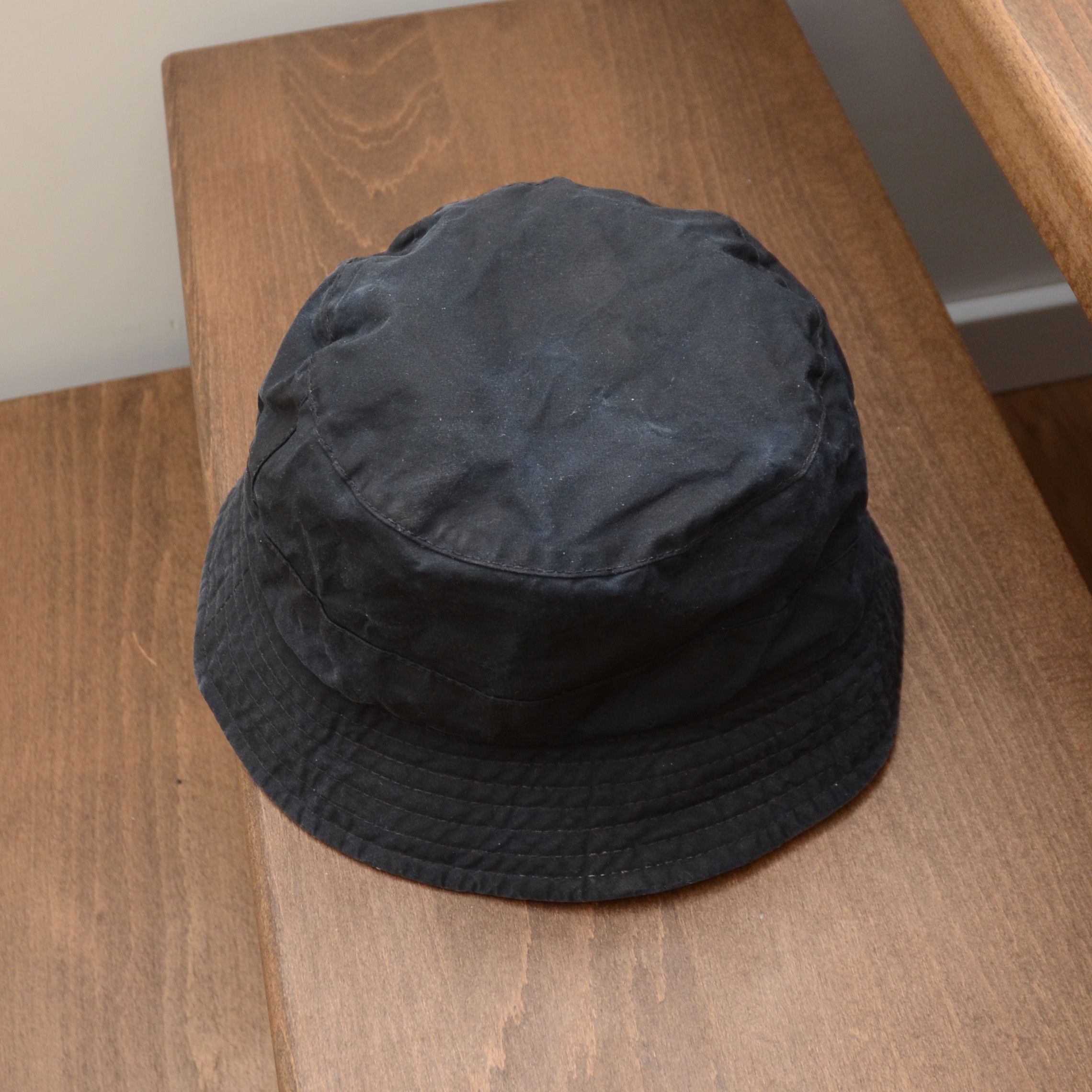 Barbour Vintage Barbour Bucket Panama Hat Wax Dark Blue Size ONE SIZE - 7 Thumbnail