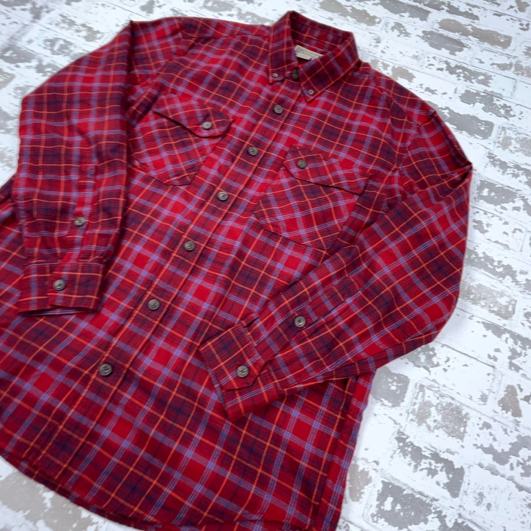 Vintage Duluth Shirt Men L Red Plaid Flannel Button-Up Relaxed Fit Workwear Casual Rescue Western Cowboy Southwestern Winter Fall Spring Size US L / EU 52-54 / 3 - 3 Thumbnail