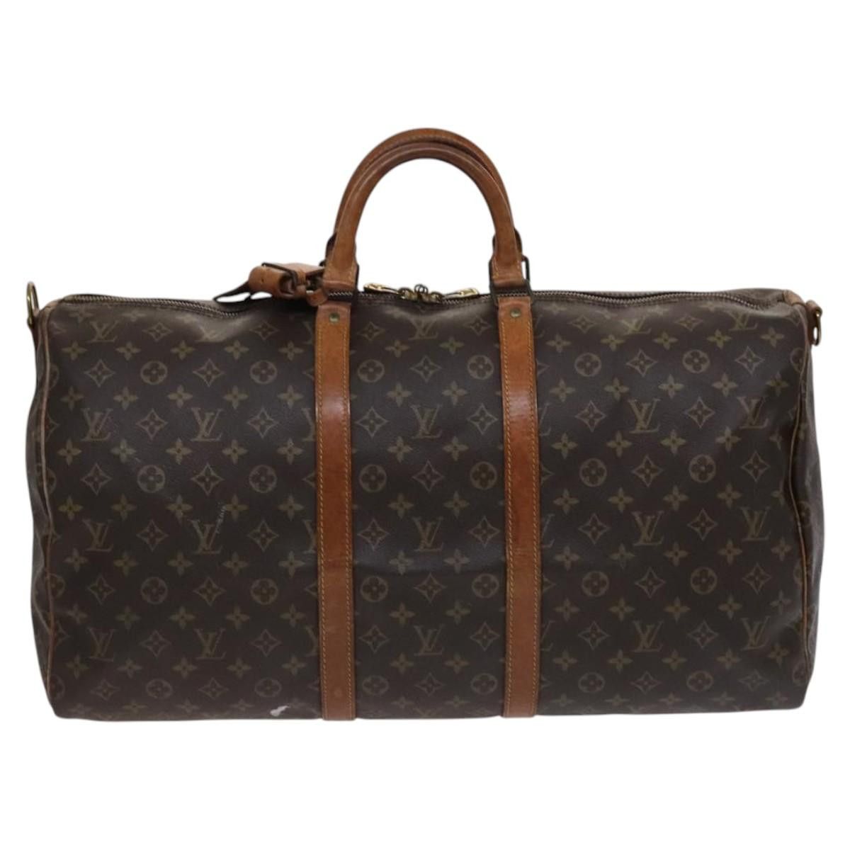 Louis Vuitton Keepall Bandouliere 55 Brown Canvas Travel Bag (Pre-Owned) Size ONE SIZE - 1 Thumbnail