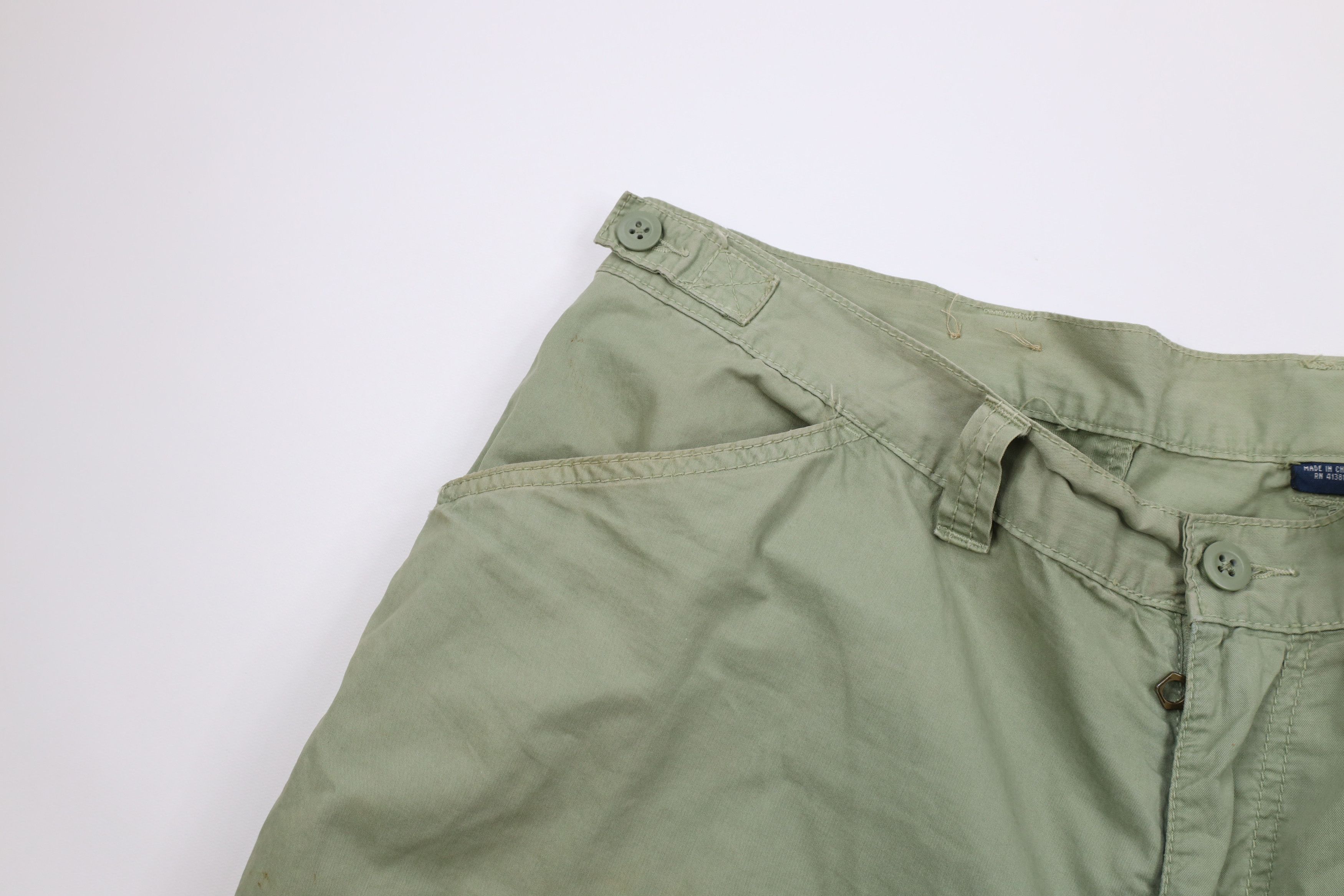 Ralph Lauren × Vintage Vintage 90s Ralph Lauren Military Wide Leg Cargo Pants Green Size US 40 / EU 56 - 8 Thumbnail
