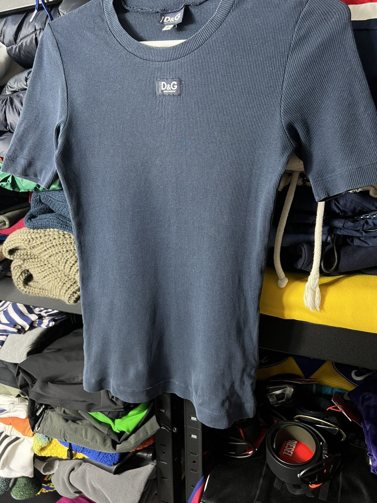 Dolce & Gabbana Dolce & Gabbana Wmns Ribbed Tee – T-Shirt – Size S – Italy 🇮🇹 Size S / US 4 / IT 40 - 3 Thumbnail