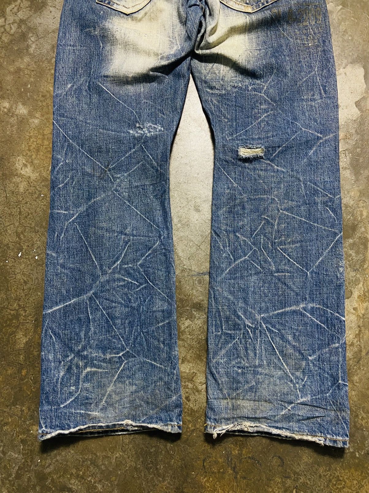 Seditionaries Co & Lu Distressed Flare Jeans Size US 33 - 12 Thumbnail