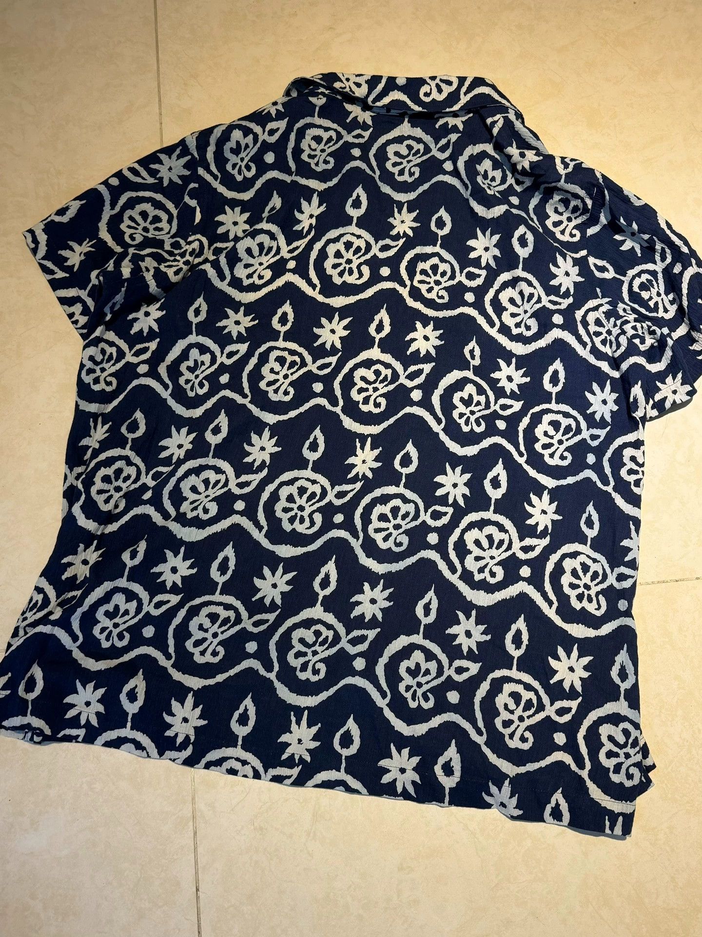 Issey Miyake Issey Miyake HAI 90s Hawaiian Shirt Navy Blue Tie-Dye M Size US M / EU 48-50 / 2 - 3 Thumbnail