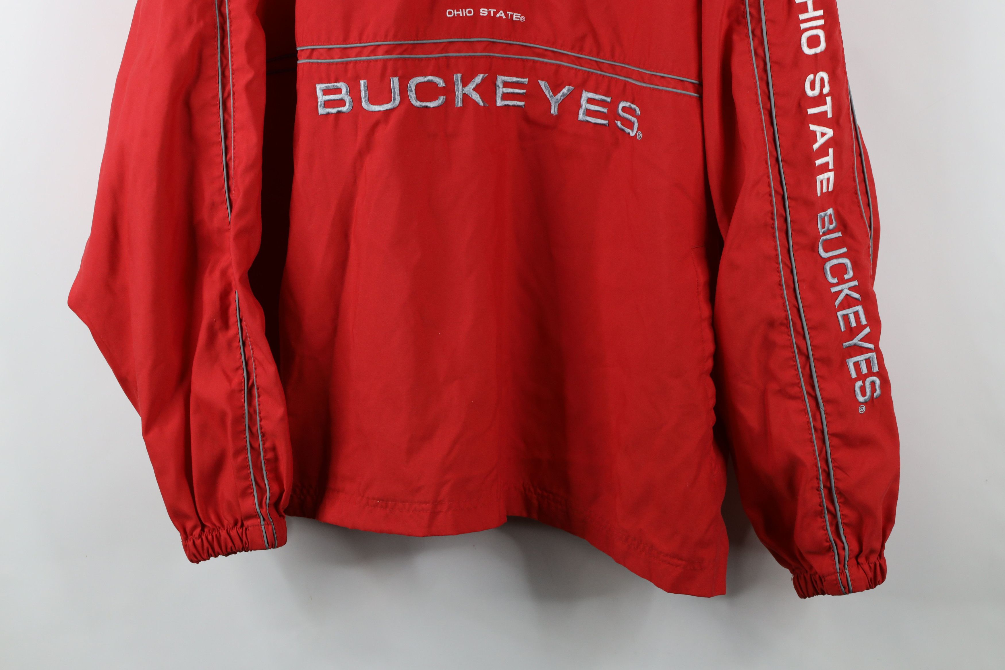 Vintage Vintage 90s Ohio State University Hooded Pullover Jacket Size US XL / EU 56 / 4 - 3 Thumbnail
