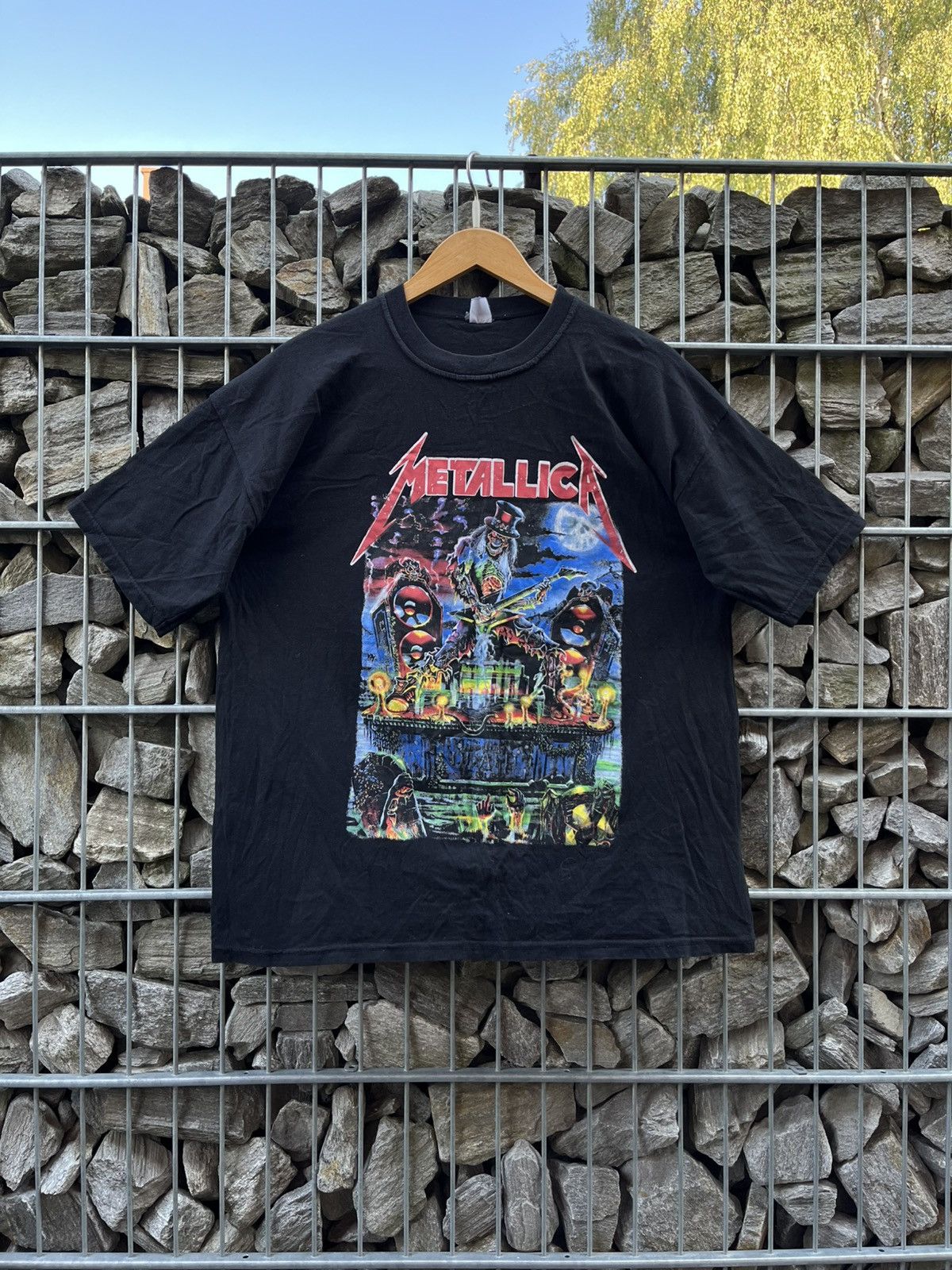 Vintage Metallica 90s Rare Big logo t-shirt rock tee jersey