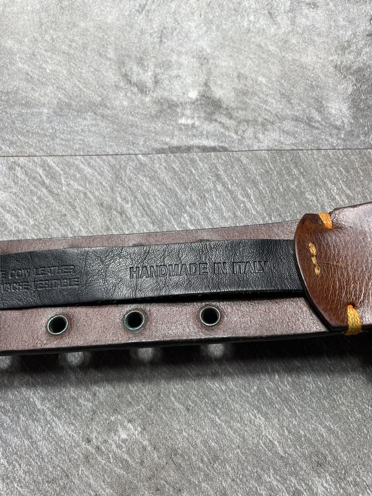 Hugo Boss Hugo Boss Gilbert Grommet Eyelet Leather Belt Made In Italy Size ONE SIZE - 6 Thumbnail