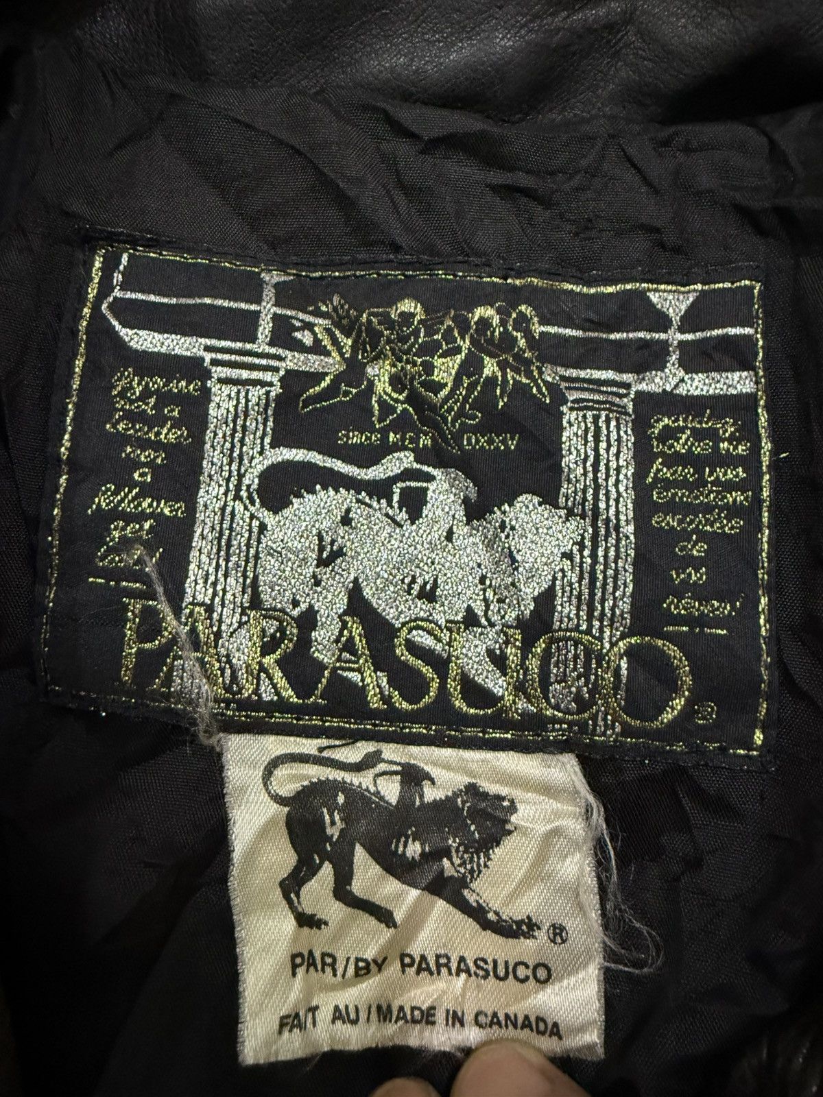 Parasuco Vintage Parasuco Double Colar Rider Jacket Leather Size US M / EU 48-50 / 2 - 9 Thumbnail