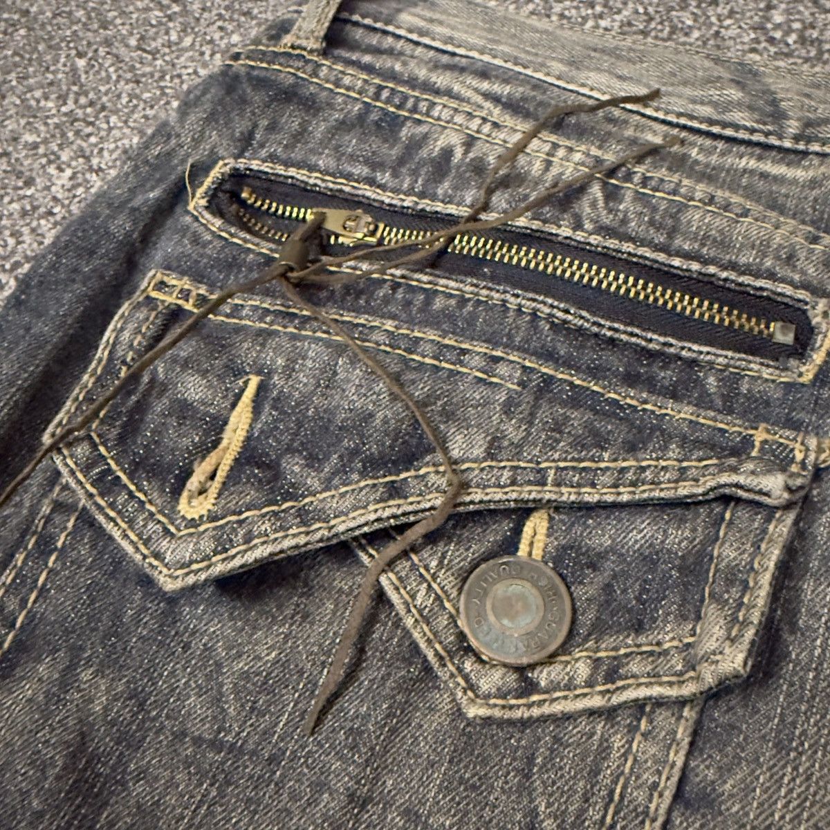 Hysteric Glamour 🔥🇯🇵 Baggy Japanese Seditionaries Claw Mark Distressed Jeans Size US 36 / EU 52 - 10 Thumbnail