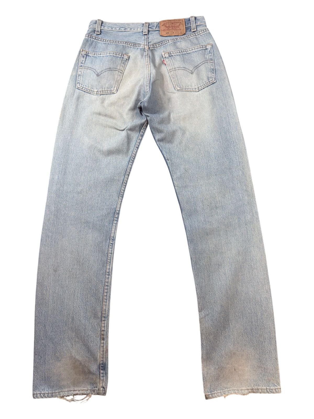 Levi's Vintage Clothing Vintage Levi’s 501 USA 90s Distressed Fade Denim Size US 29 - 2 Thumbnail