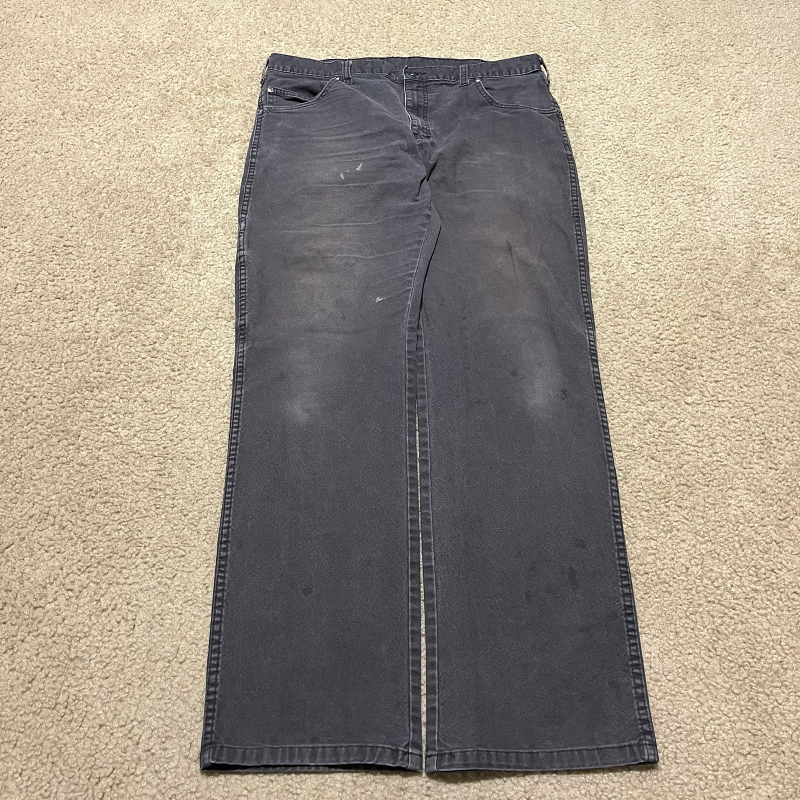 Dickies Dickies Carpenter Cargo Distressed Black Work Pants 34x31.5 Size US 34 / EU 50 - 1 Thumbnail