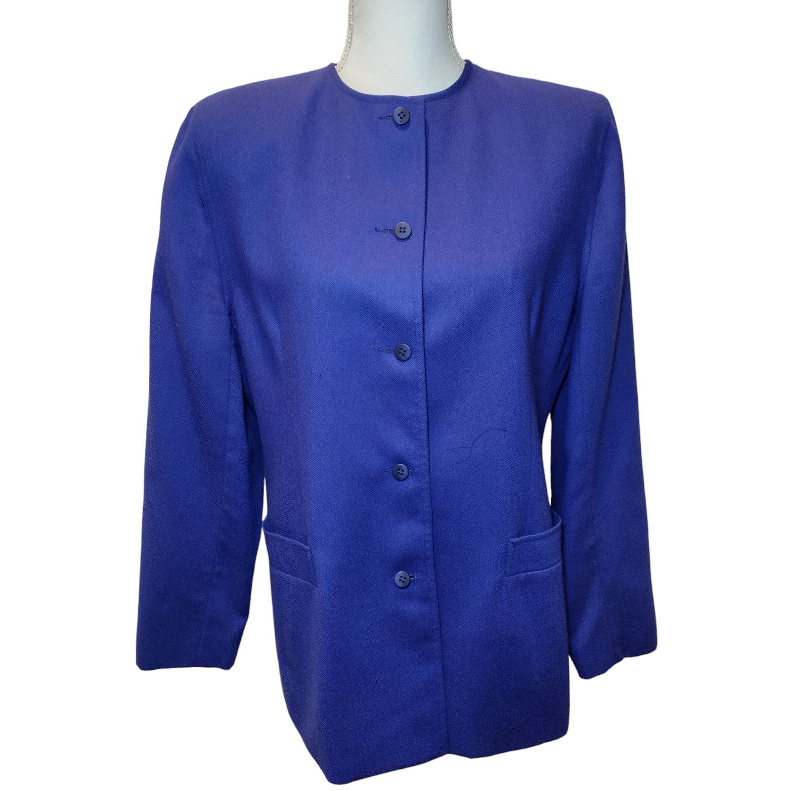Other John Meyer Womens Wool Blazer Jacket Long Sleeve Button Frnt Size M / US 6-8 / IT 42-44 - 1 Thumbnail
