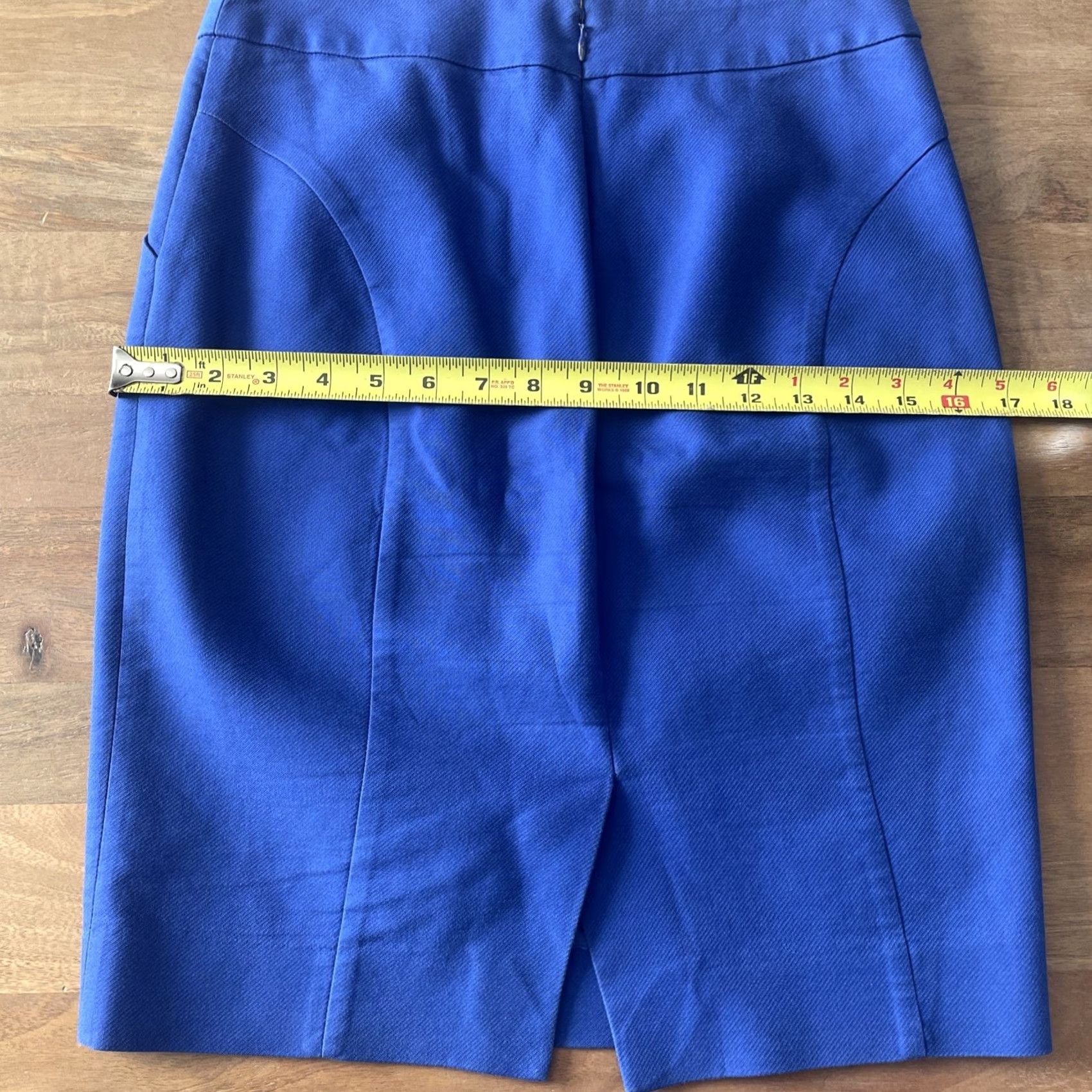 J.Crew VINTAGE J.CREW The Pencil Skirt Womens Size 0 Blue 100% Cotton A-line Short Skirt Women Slim Office Chic 90s Y2K Size 25" / US 0 / IT 36 - 8 Thumbnail