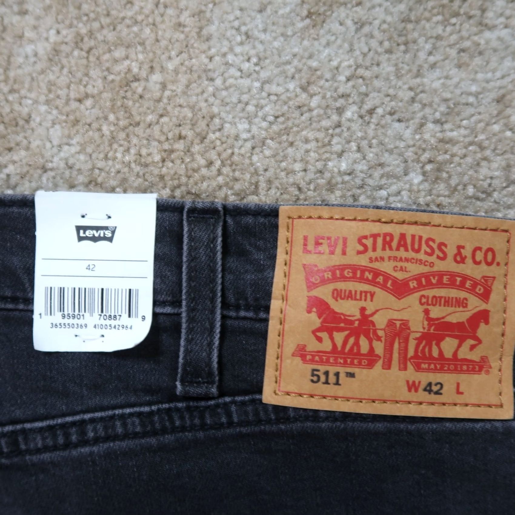 Levi's Levi's 511 Slim Cutoff Shorts Men's 42 Black Denim Flex Eco Performance new Bermuda Casual Slim 5-Pocket Mens Size US 42 / EU 58 - 4 Thumbnail