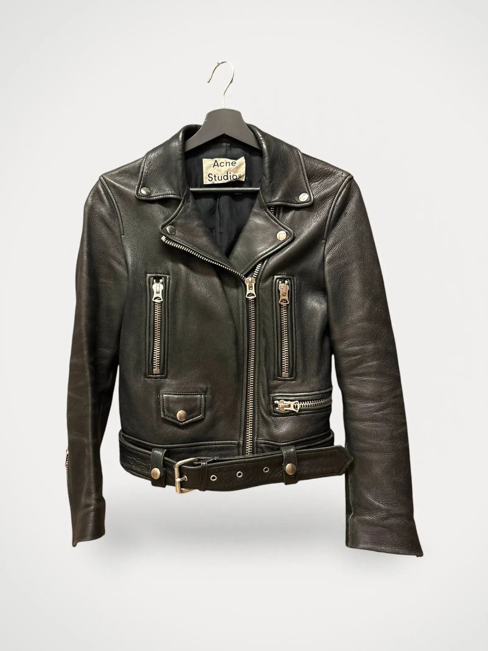 Acne Studios Mock レザージャケット 32 希少サイズ春先にも！ Acne Studios Mock レザージャケット 32 希少サイズ春先にも