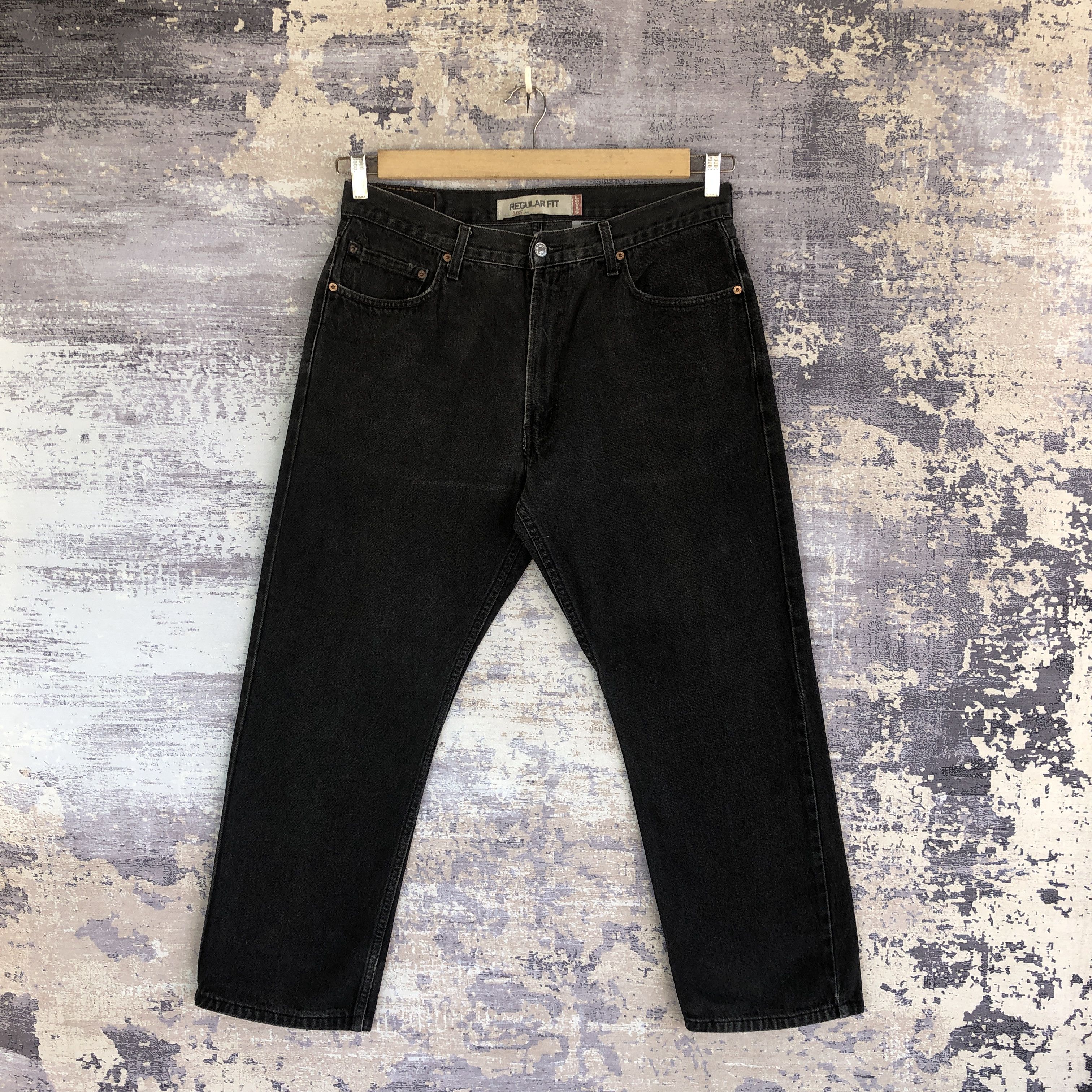 Levi's × Vintage Vintage Levis 505 Light Wash Jeans Levi's Faded Black Denim Size US 34 / EU 50 - 1 Thumbnail