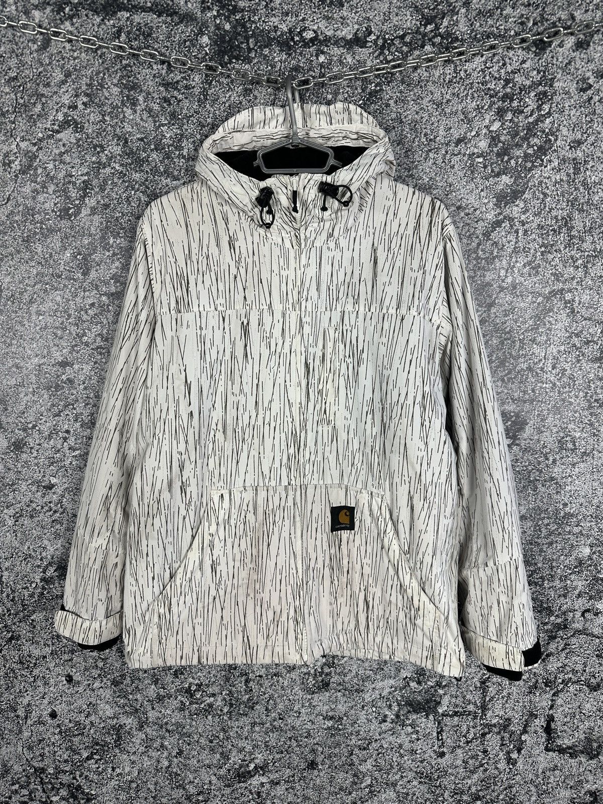 Carhartt Carhartt Crest Hooded Windbreaker Jacket Allover Print Rare Size US S / EU 44-46 / 1 - 1 Thumbnail