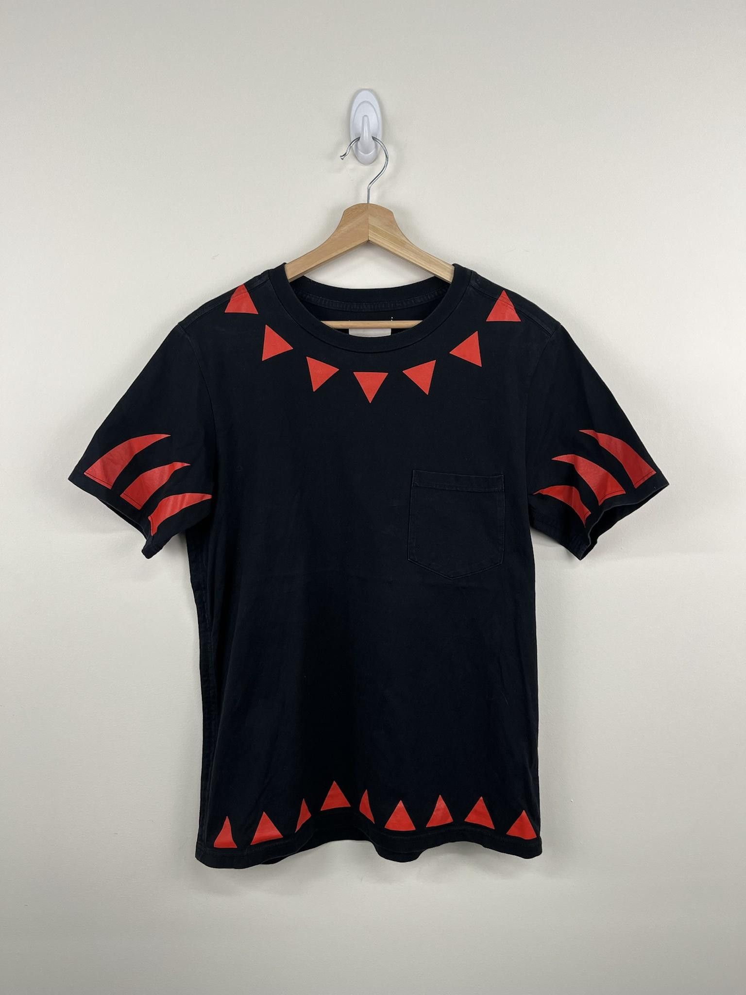 image of Takahiro Miyashita X Skoloct 2017 Triangle Neckline Tee in Black, Men's (Size Large)
